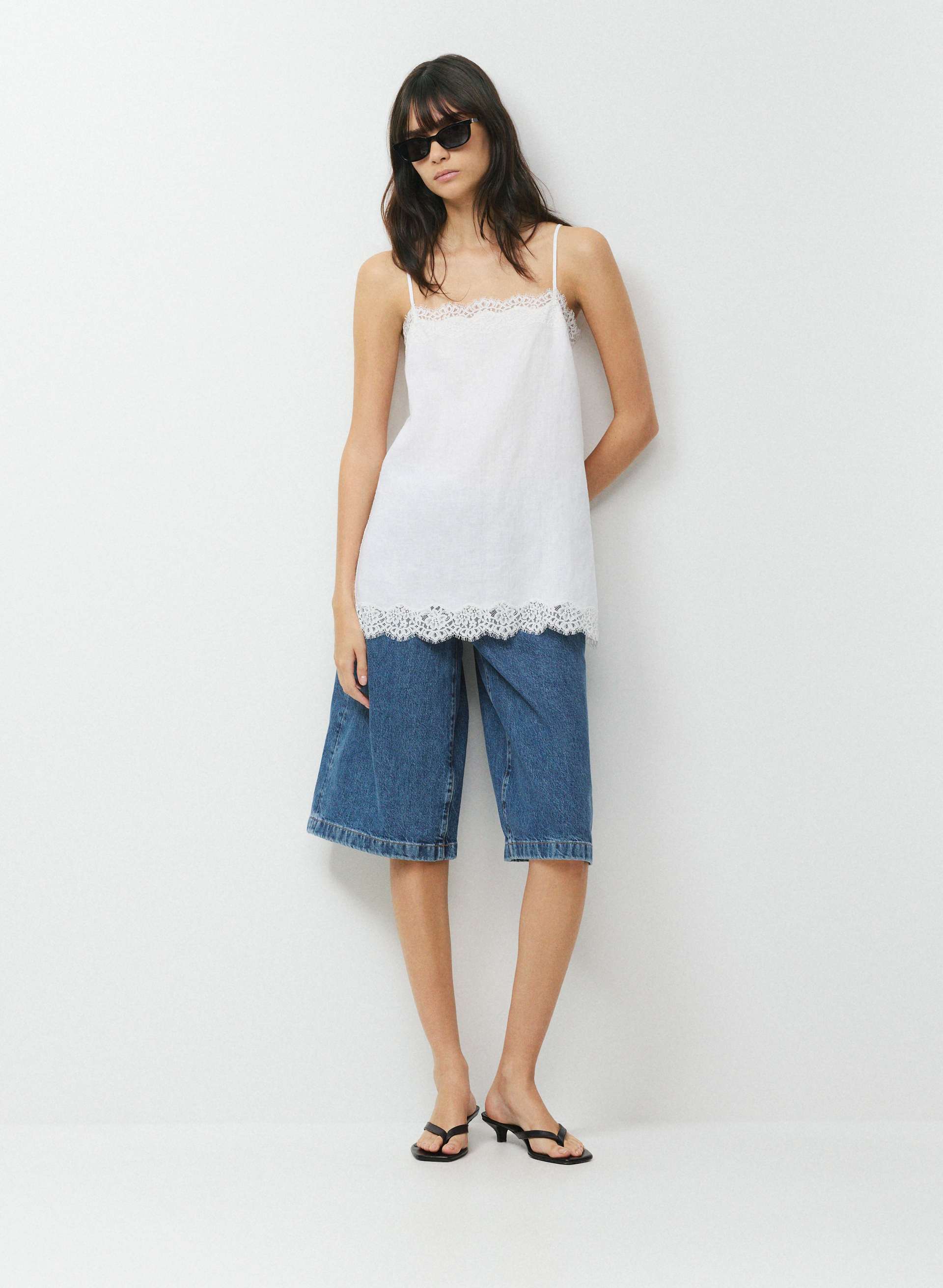 CAMISOLE SERIF EN LIN | Aritzia