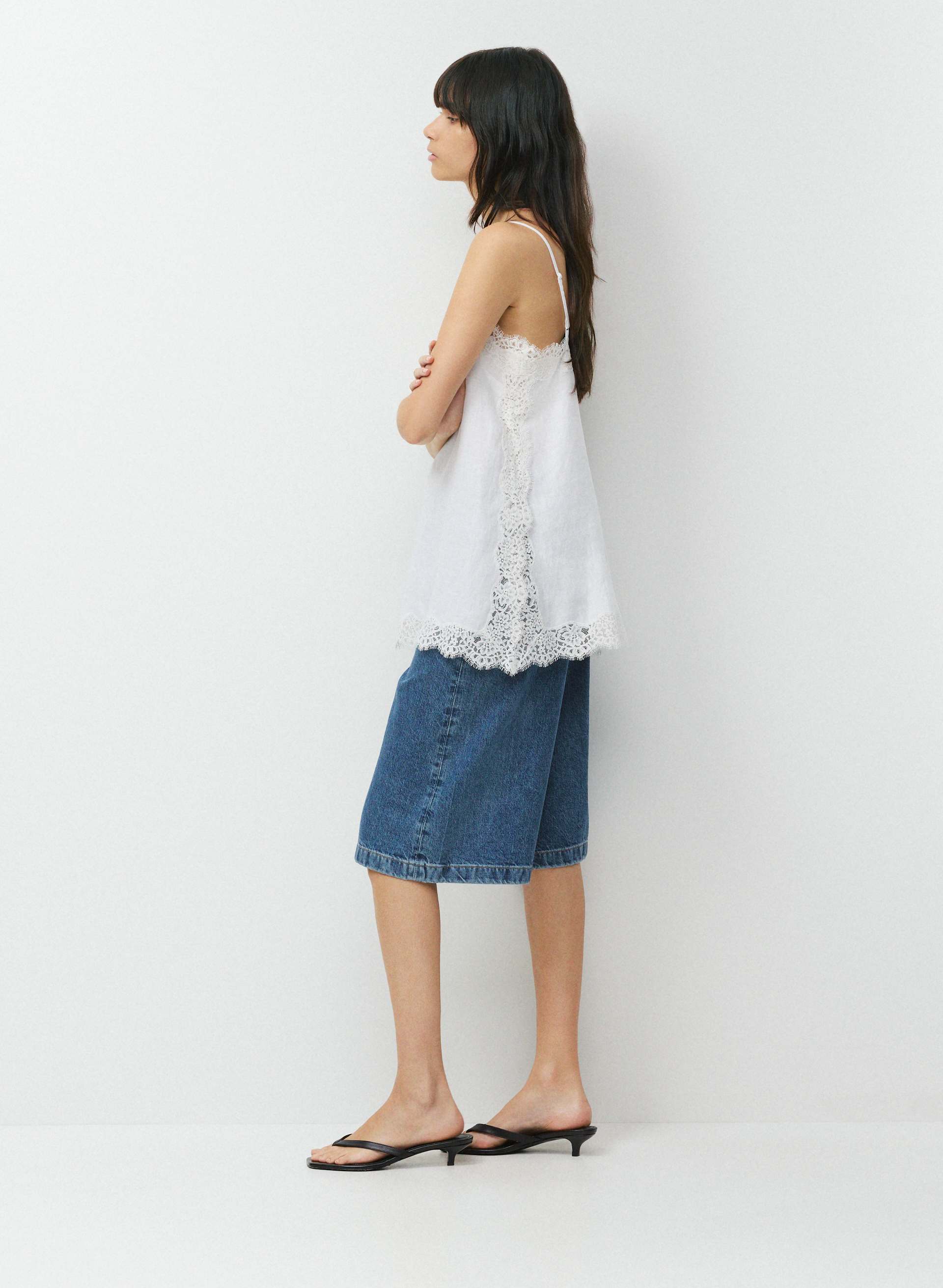 CAMISOLE SERIF EN LIN | Aritzia