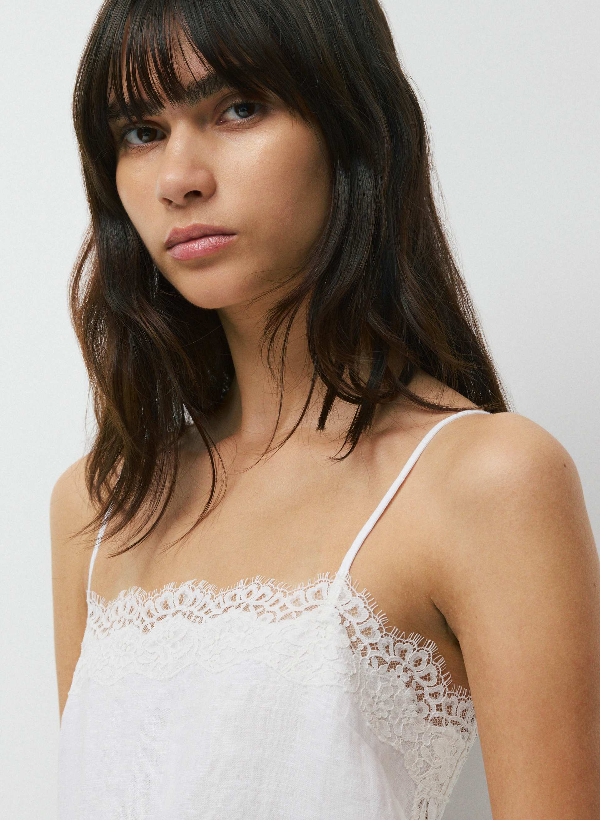 CAMISOLE SERIF EN LIN | Aritzia