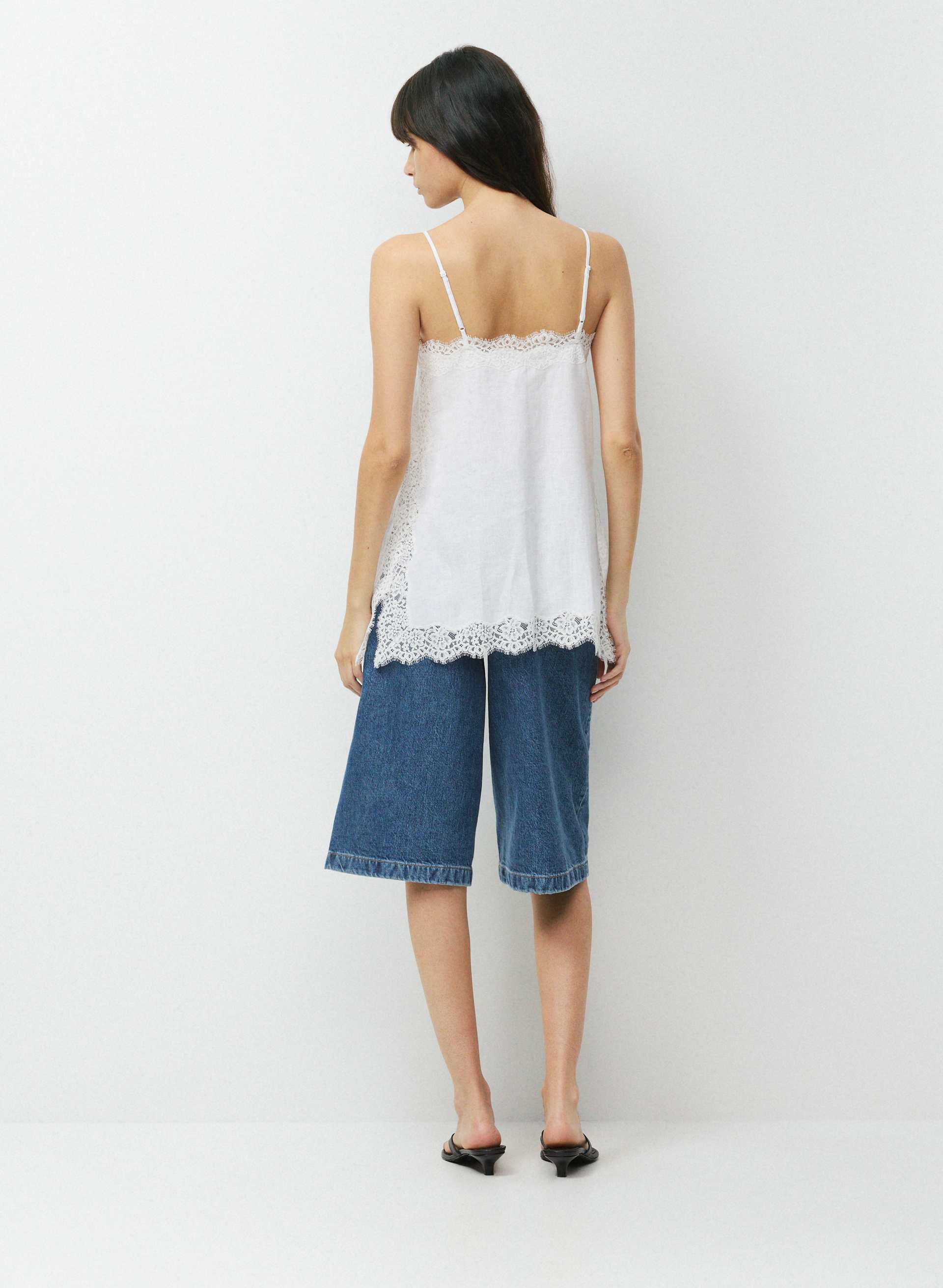 CAMISOLE SERIF EN LIN | Aritzia