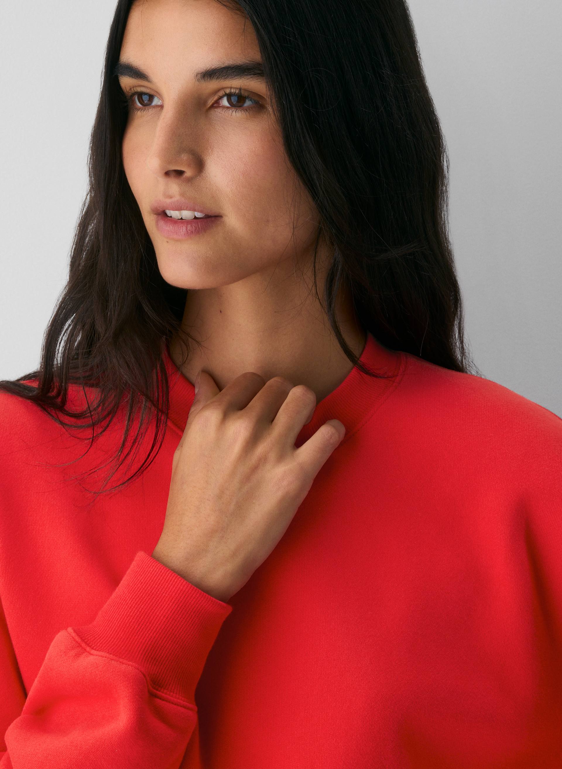 COZY SWEATFLEECE PERFECT CREW SWEATSHIRT | Aritzia
