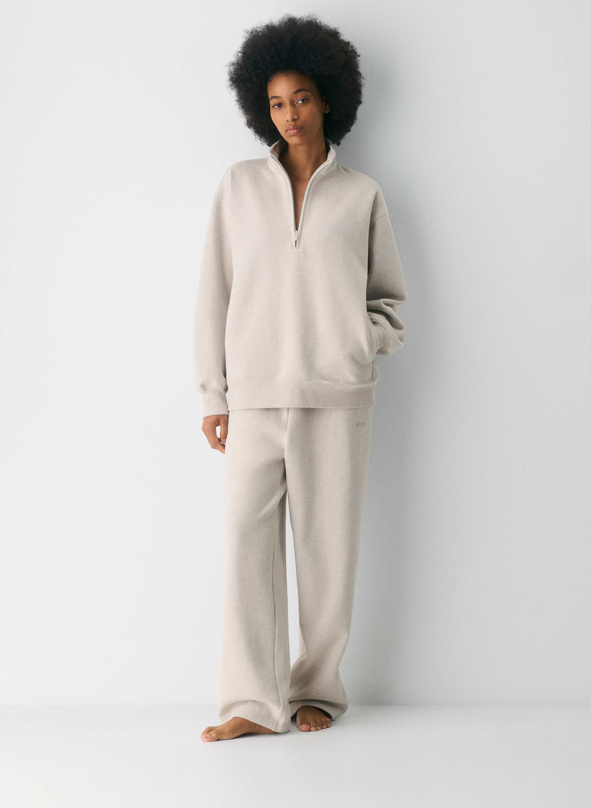 COZY SWEATFLEECE BOYFRIEND 1/2 ZIP | Aritzia
