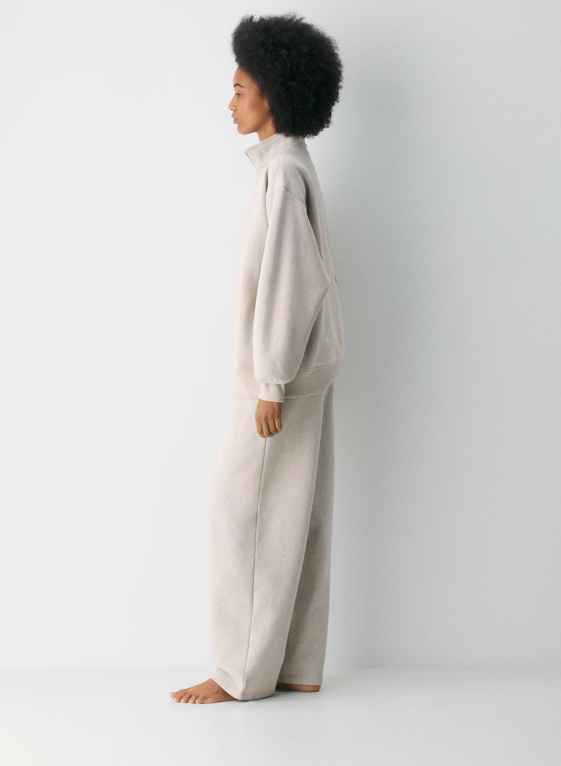 COZY SWEATFLEECE BOYFRIEND 1/2 ZIP | Aritzia
