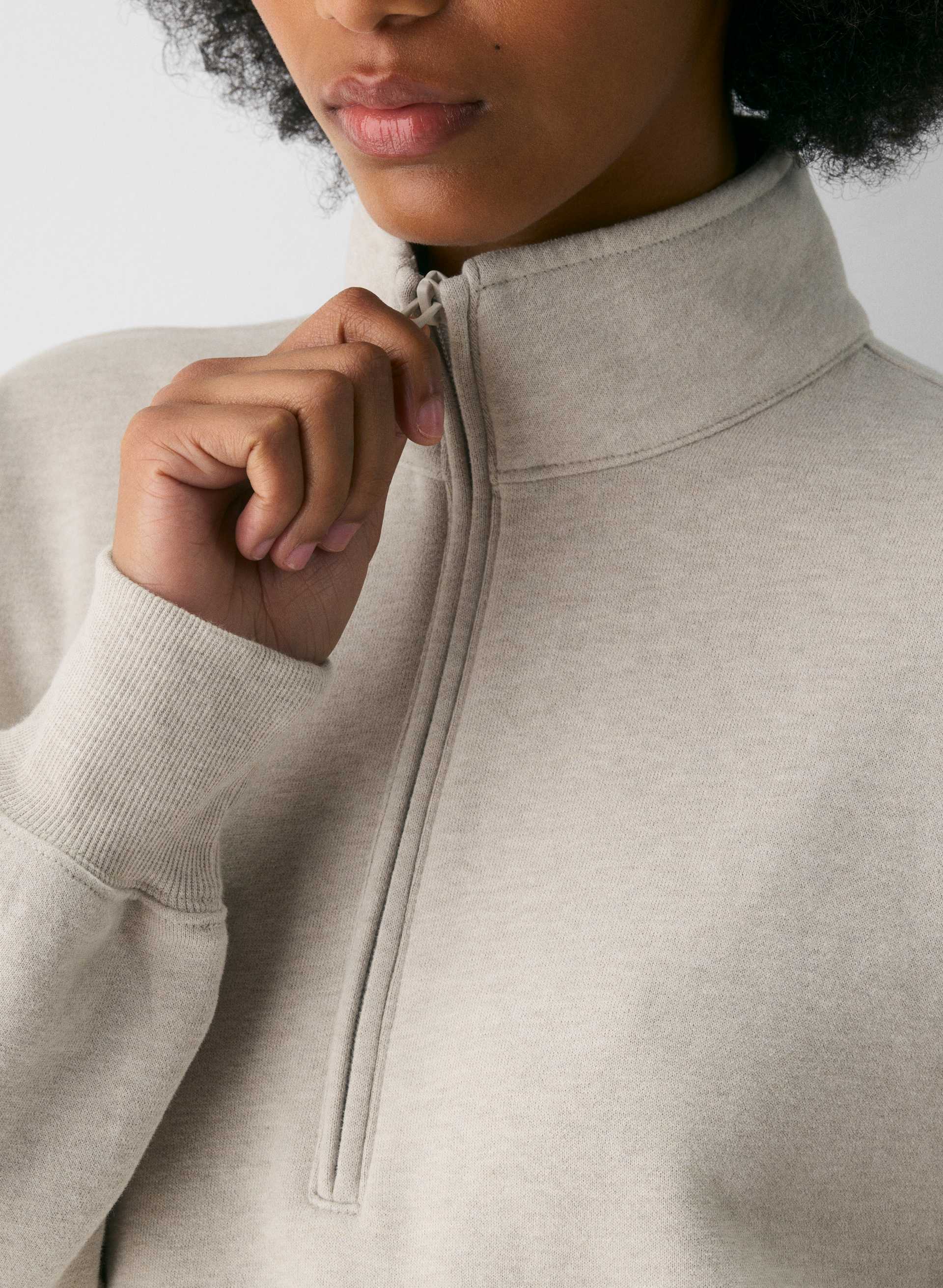 COZY SWEATFLEECE BOYFRIEND 1/2 ZIP | Aritzia