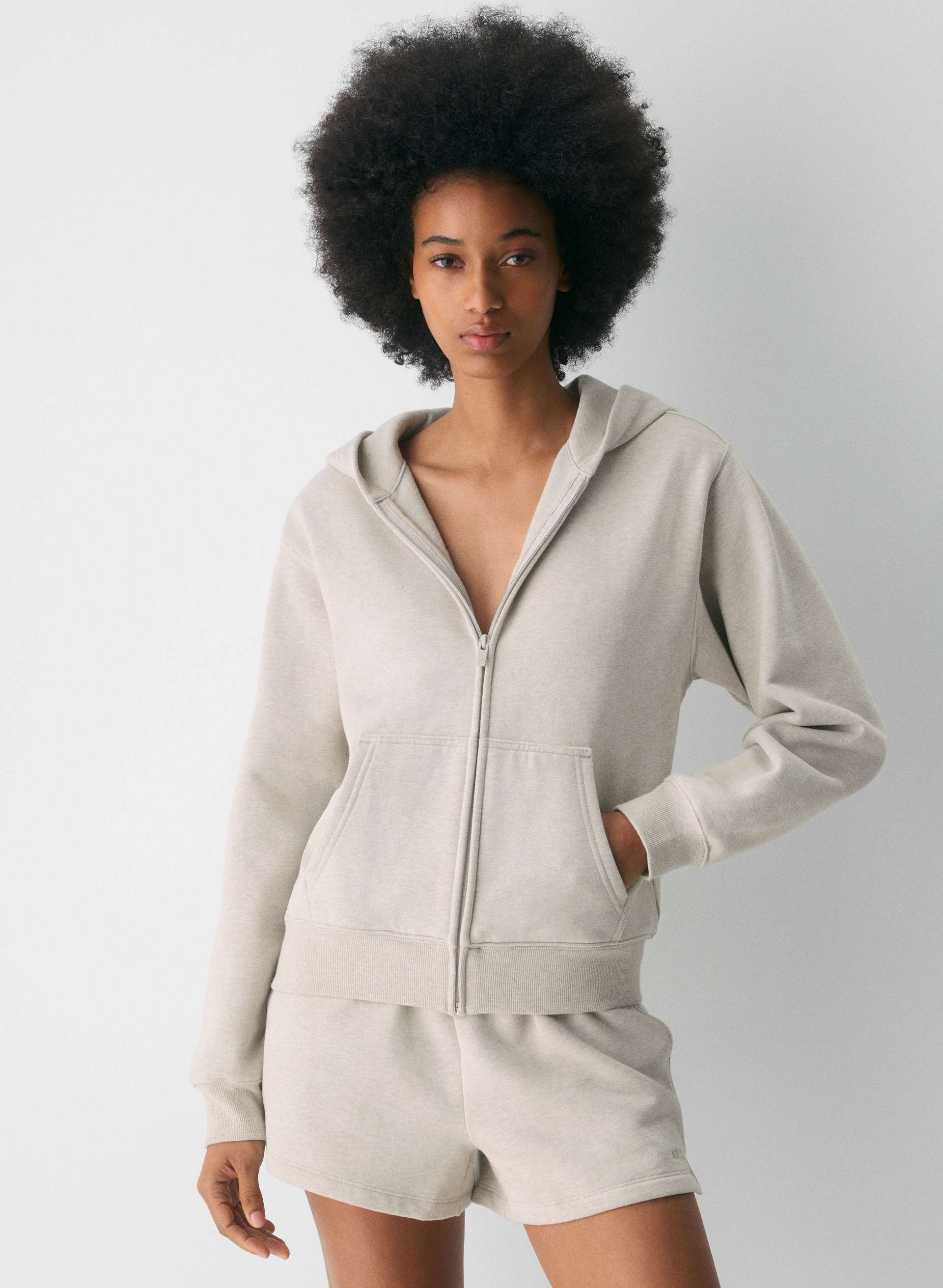 COZY SWEATFLEECE PERFECT ZIP HOODIE | Aritzia