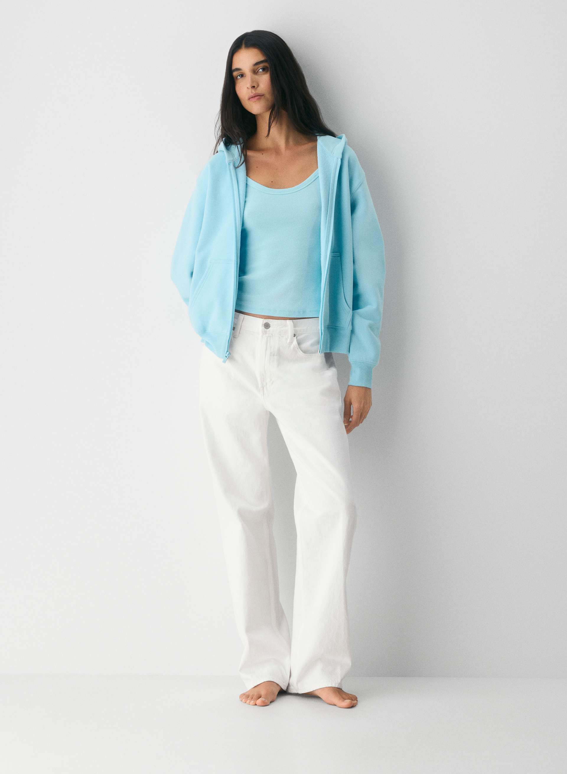 COZY SWEATFLEECE PERFECT ZIP HOODIE | Aritzia