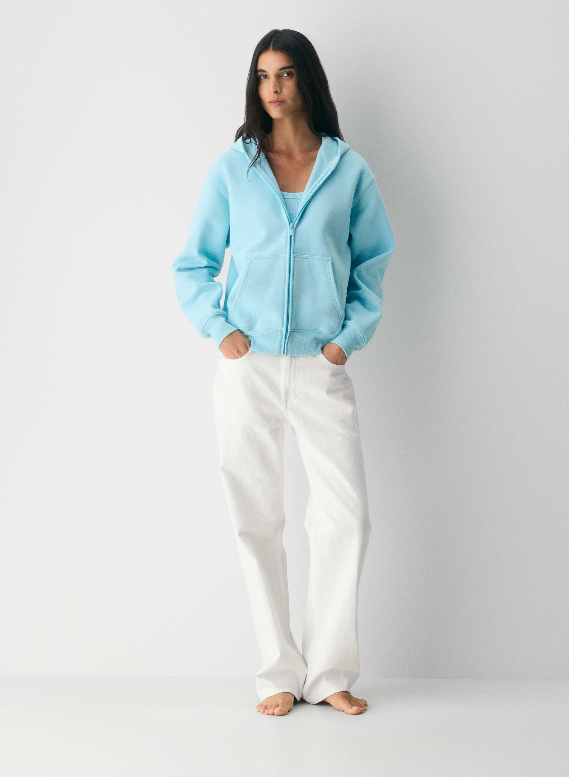 COZY SWEATFLEECE PERFECT ZIP HOODIE | Aritzia