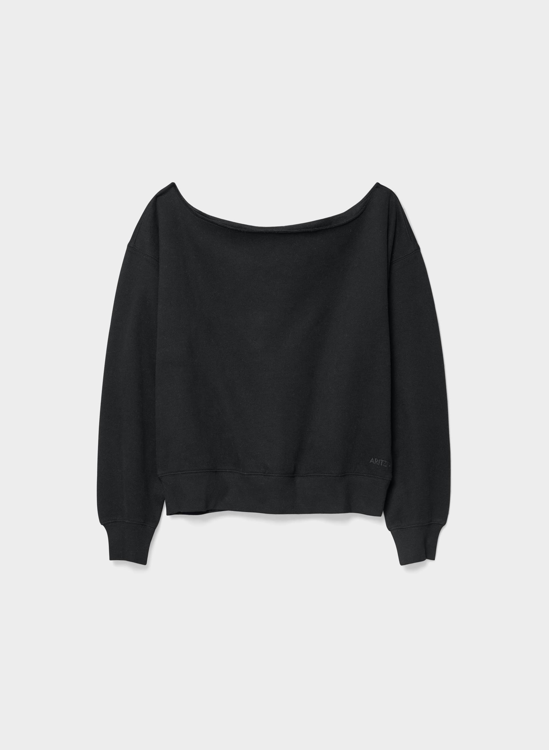 COZY SWEATFLEECE BF OFF-SHOULDER SWEATSHIRT | Aritzia
