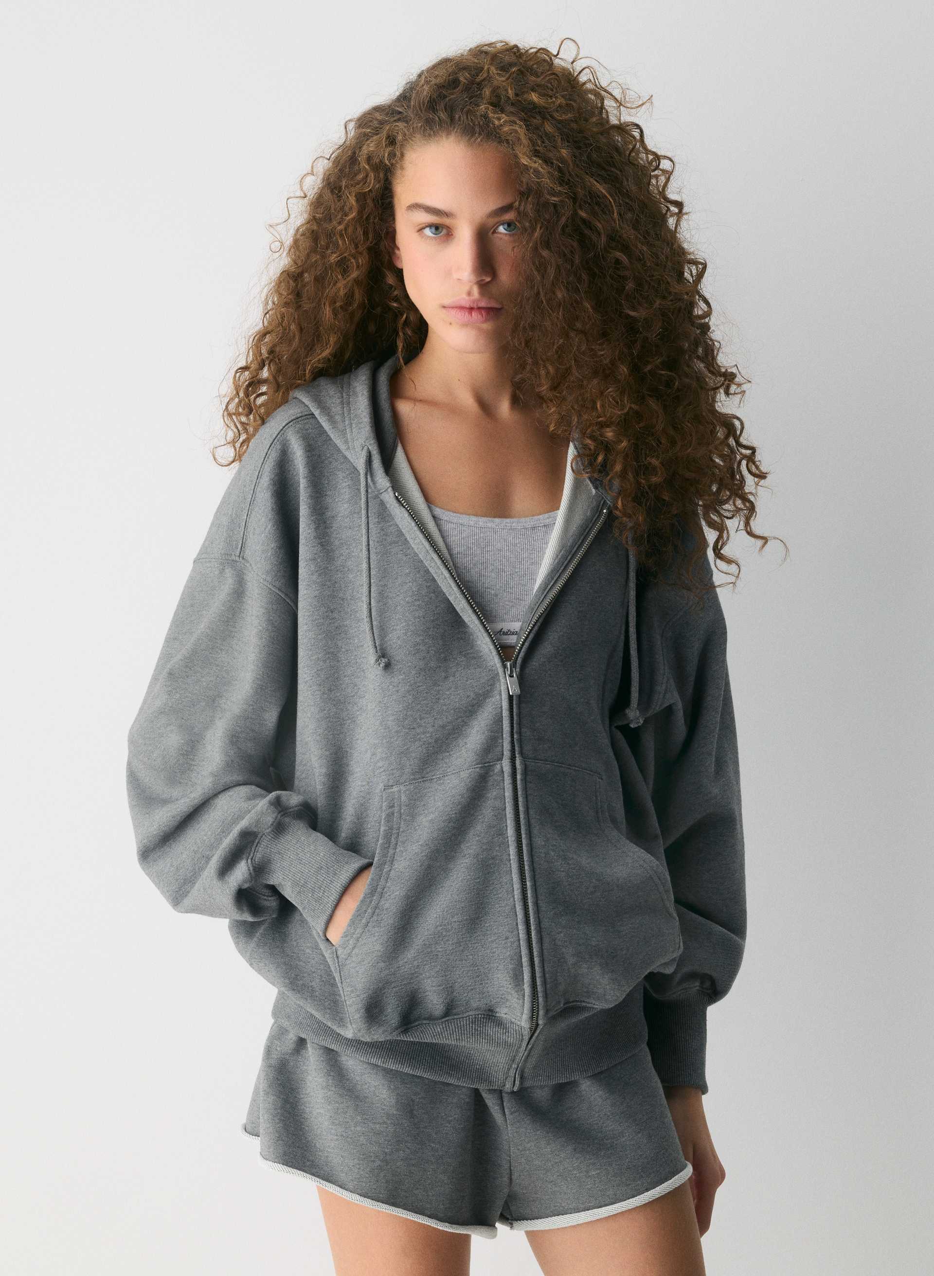 TERRY SWEATFLEECE MEGA ZIP HOODIE | Aritzia
