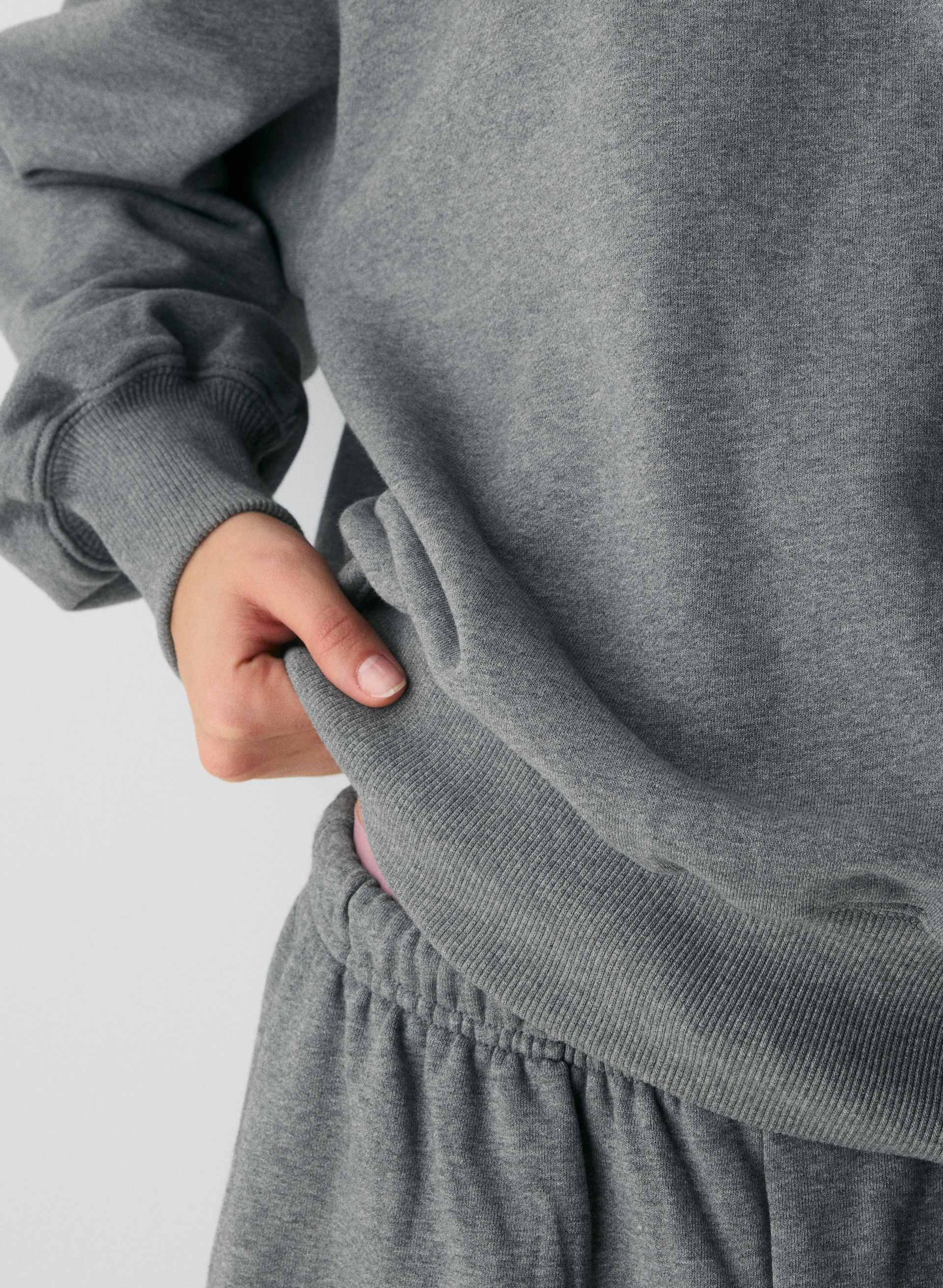 TERRY SWEATFLEECE MEGA CREW SWEATSHIRT | Aritzia