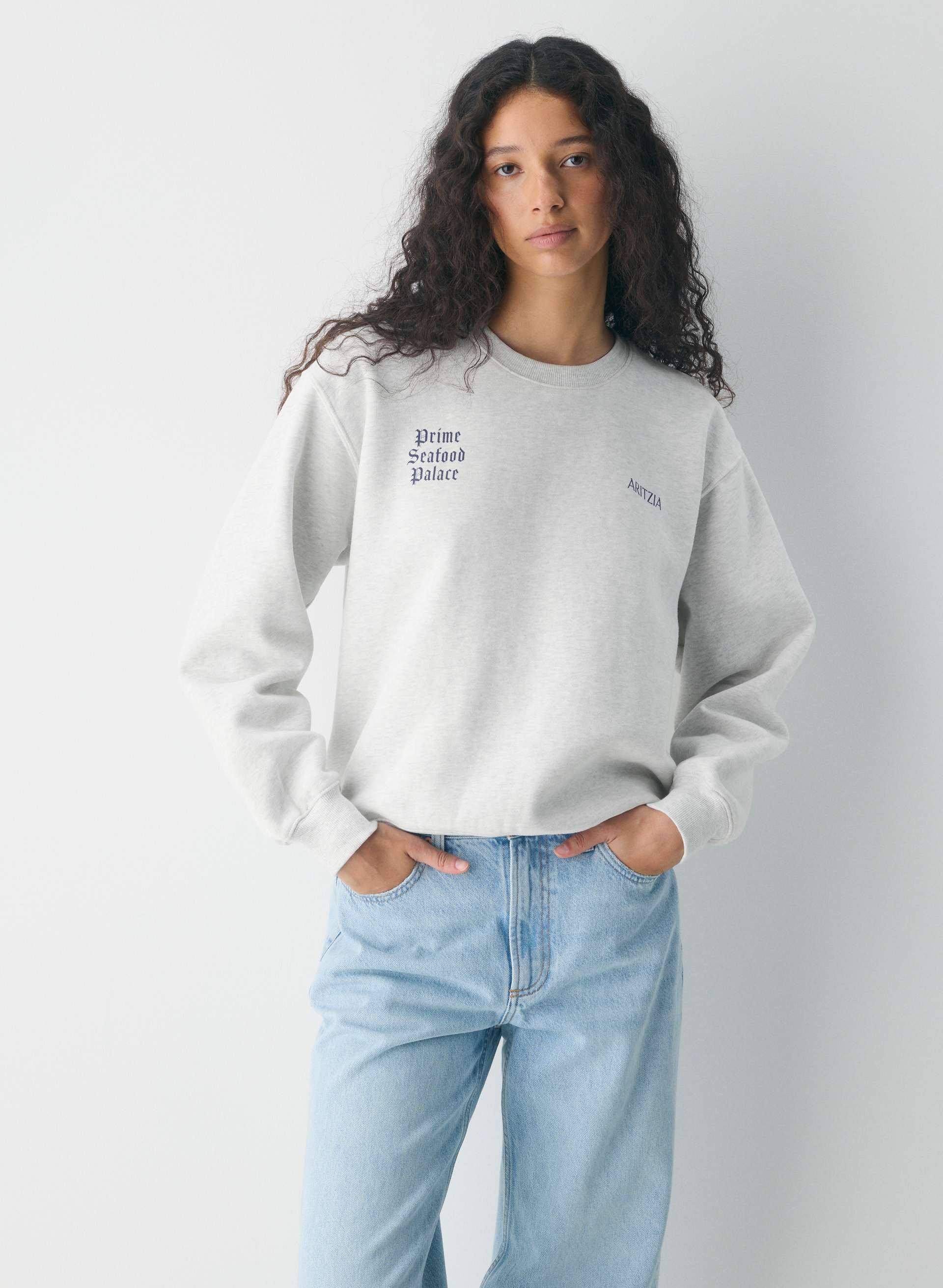 Cozy Sweatfleece Perfect Crew Sweatshirt | Aritzia US