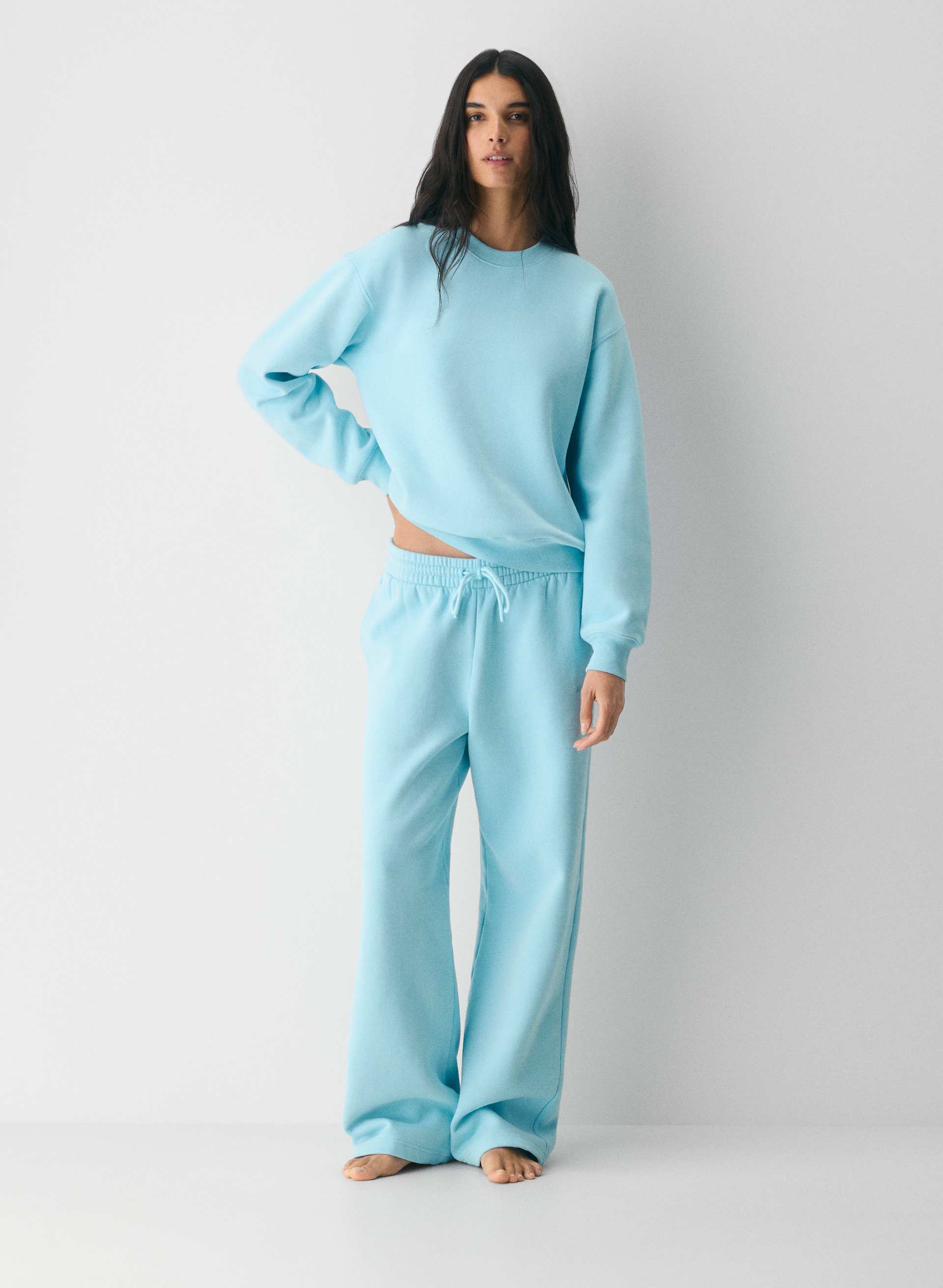 COZY SWEATFLEECE BOYFRIEND WIDE SWEATPANT - Perfected wide-leg fleece sweatpants. 