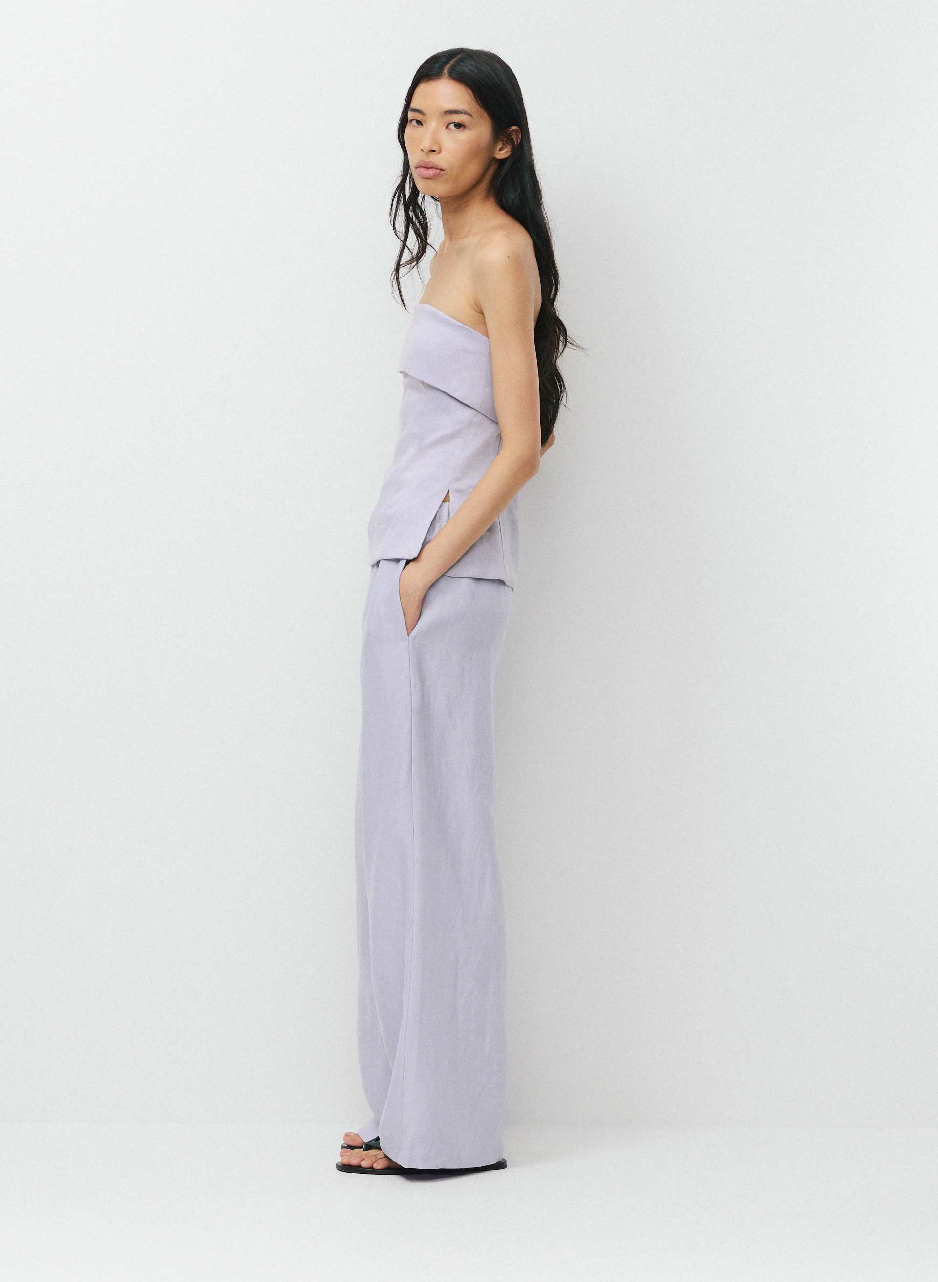 aritzia dress pants Aritzia Wilfred tie front waist Dress pants classic black size 4 straight  Leg