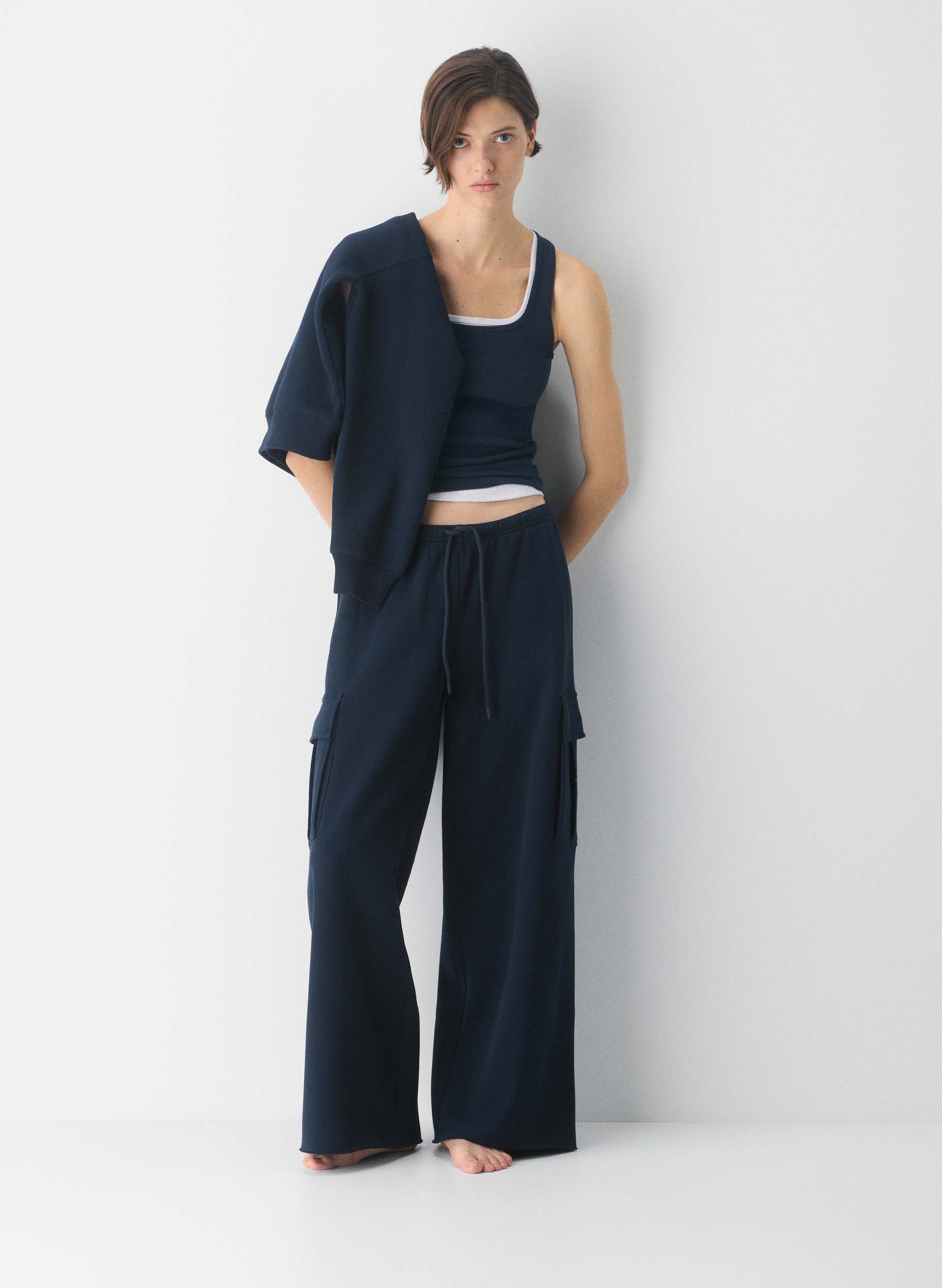 COZY SWEATFLEECE MEGA CARGO FLUTTER SWEATPANT | Aritzia