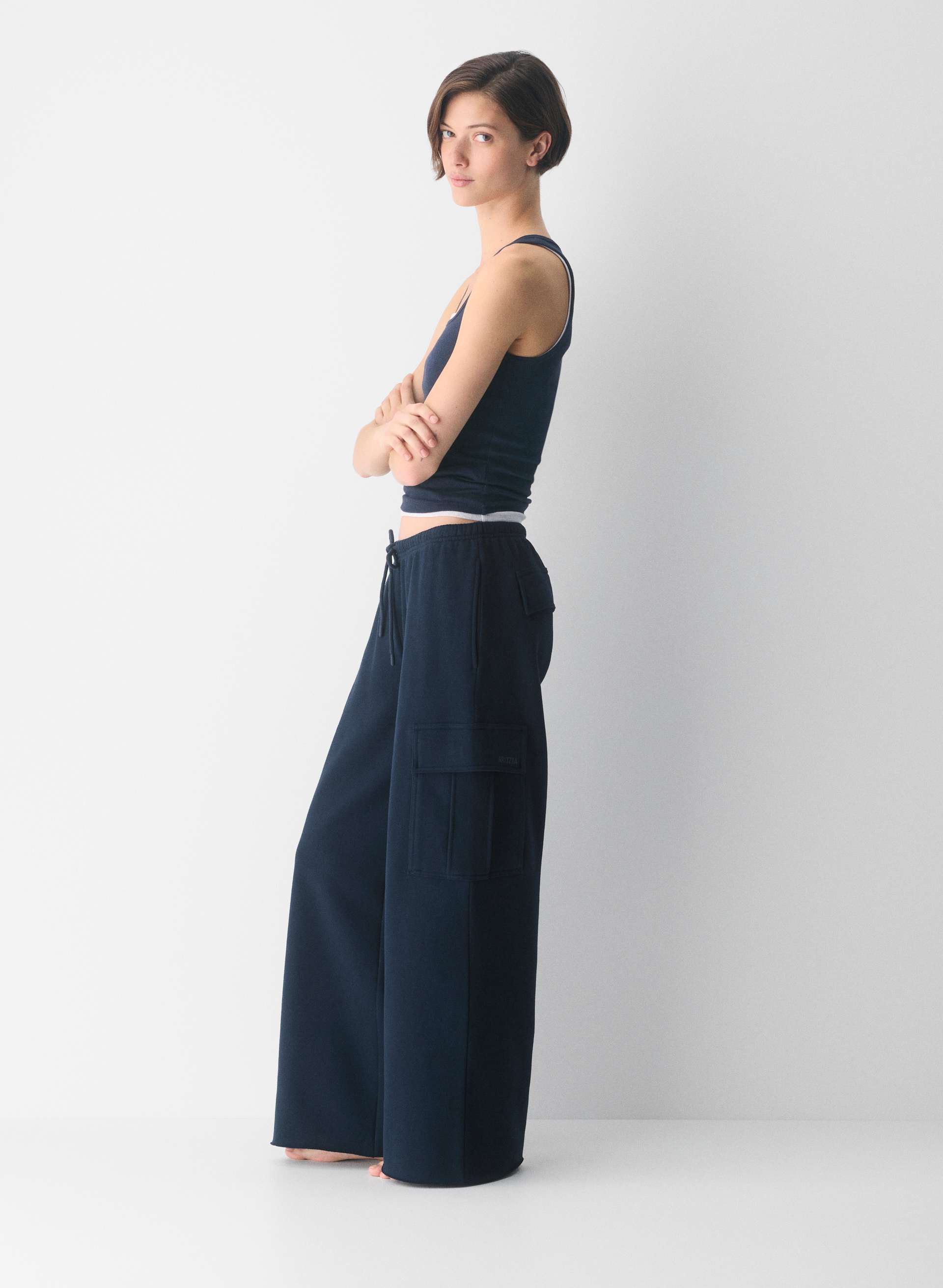 COZY SWEATFLEECE MEGA CARGO FLUTTER SWEATPANT | Aritzia