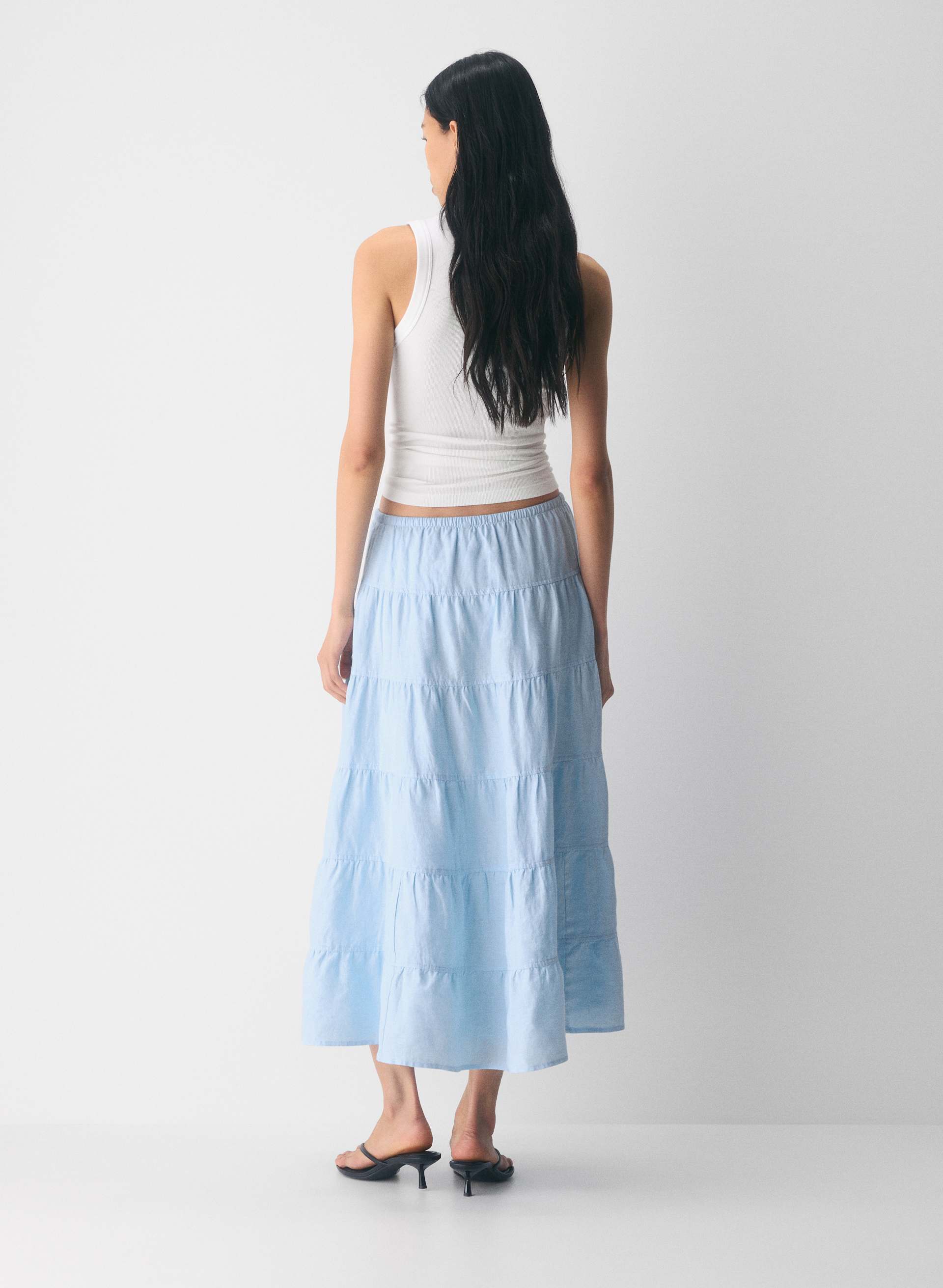 BOUQUET LINEN SKIRT | Aritzia