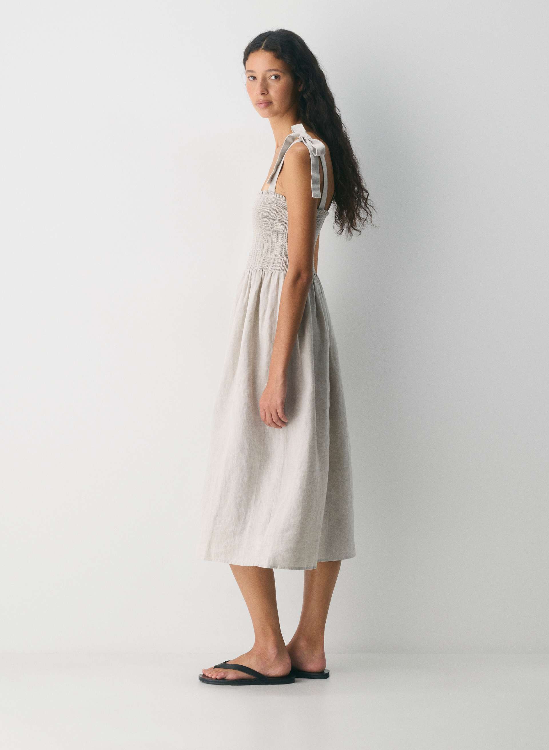 GOLDEN HOUR LINEN DRESS | Aritzia