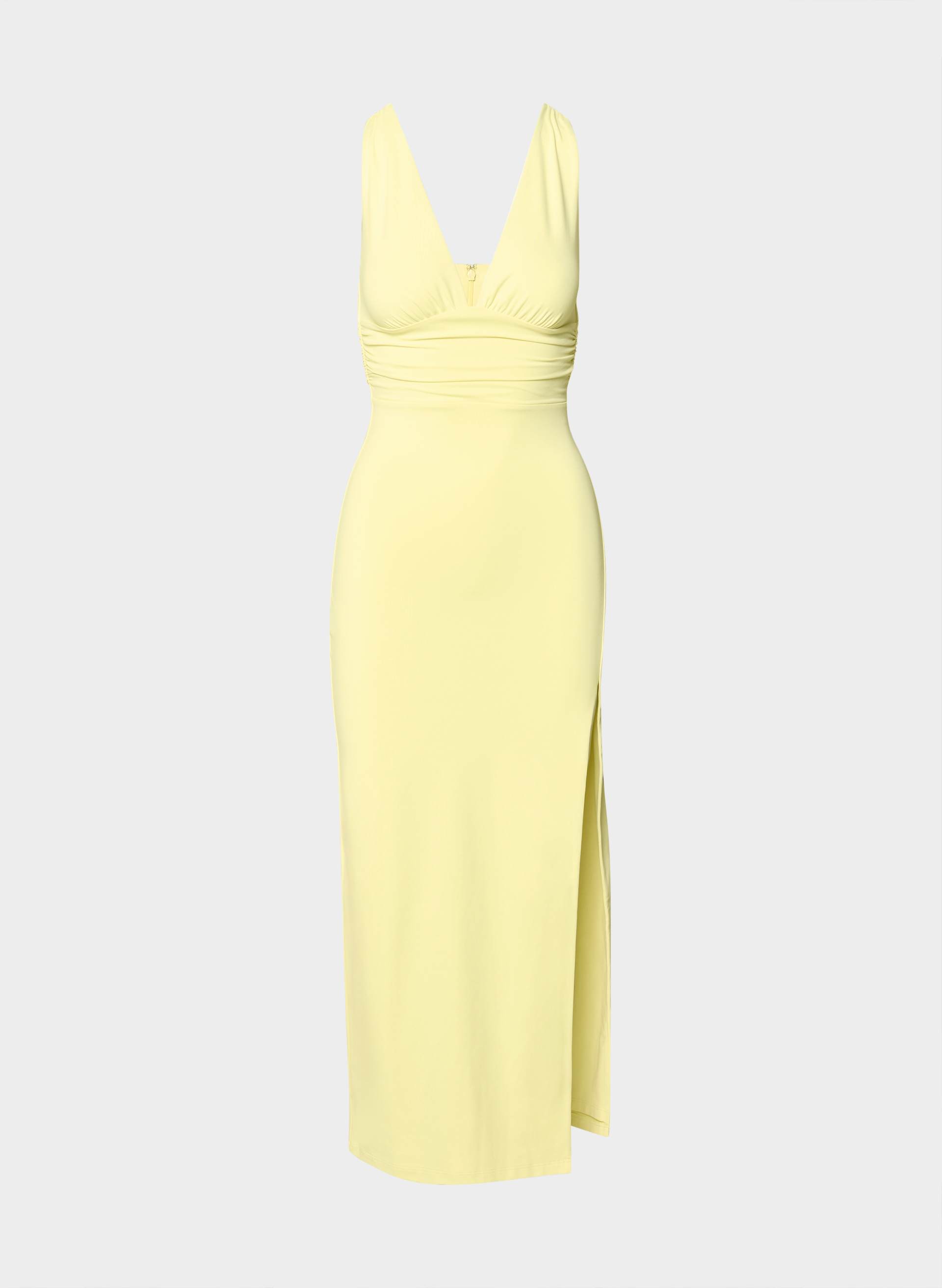 ORIGINAL CONTOUR WAVER DRESS - Second-skin deep V-neck maxi dress. 