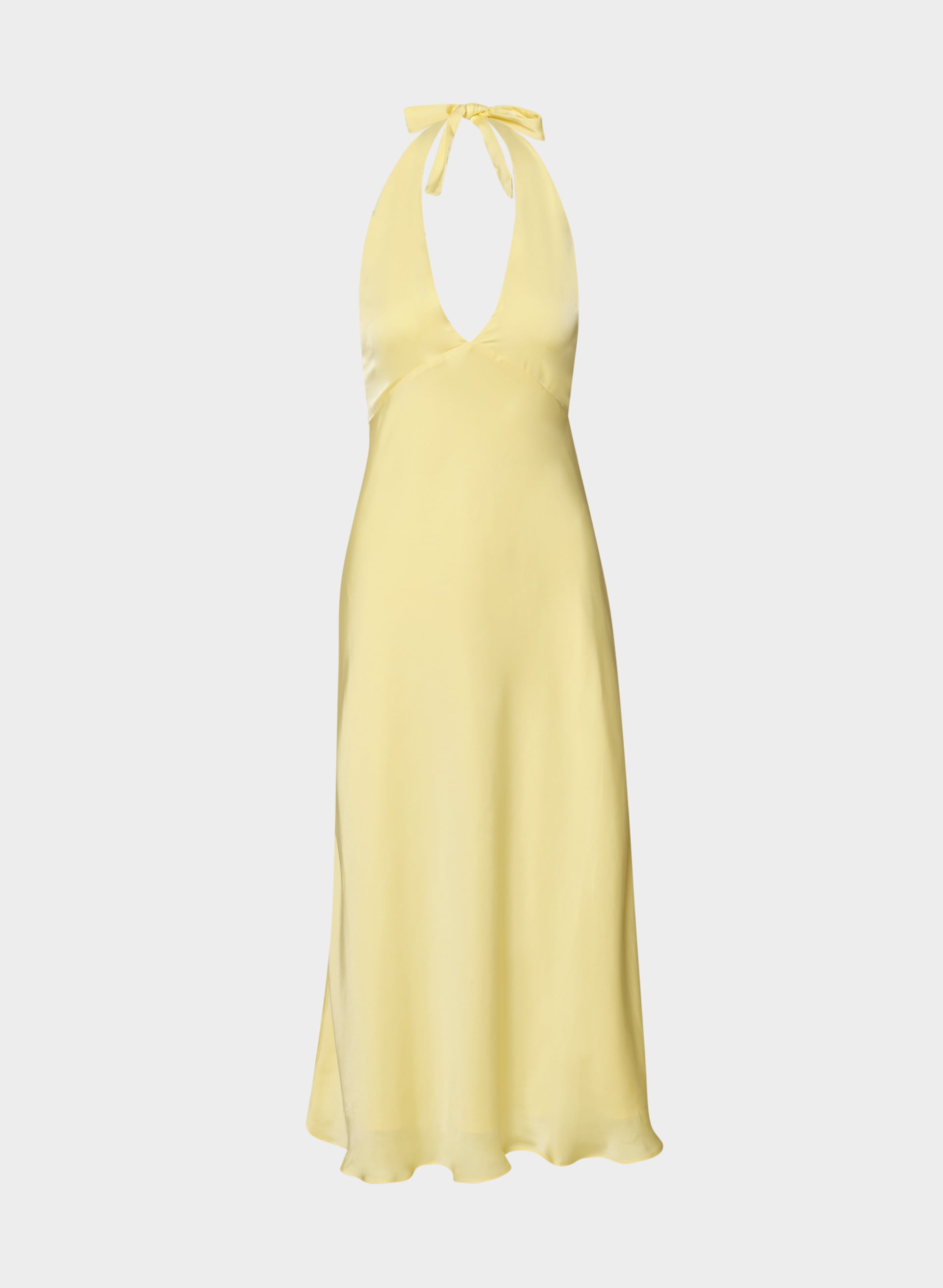 aritzia gold slip dress Aritzia Wilfred Women's Lamplight Satin Dress in Marcona Beige