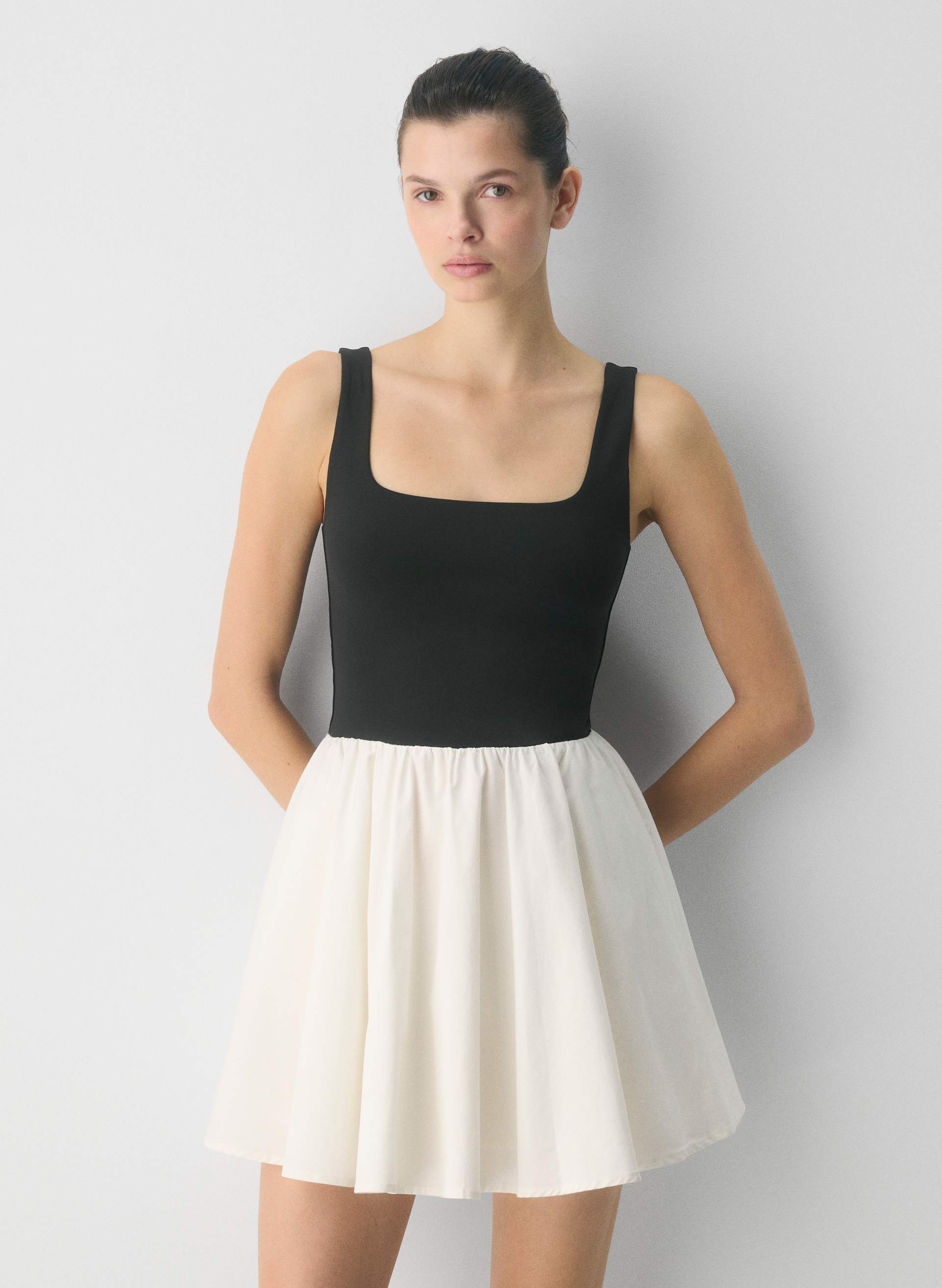 REVIVE POPLIN MINI DRESS | Aritzia