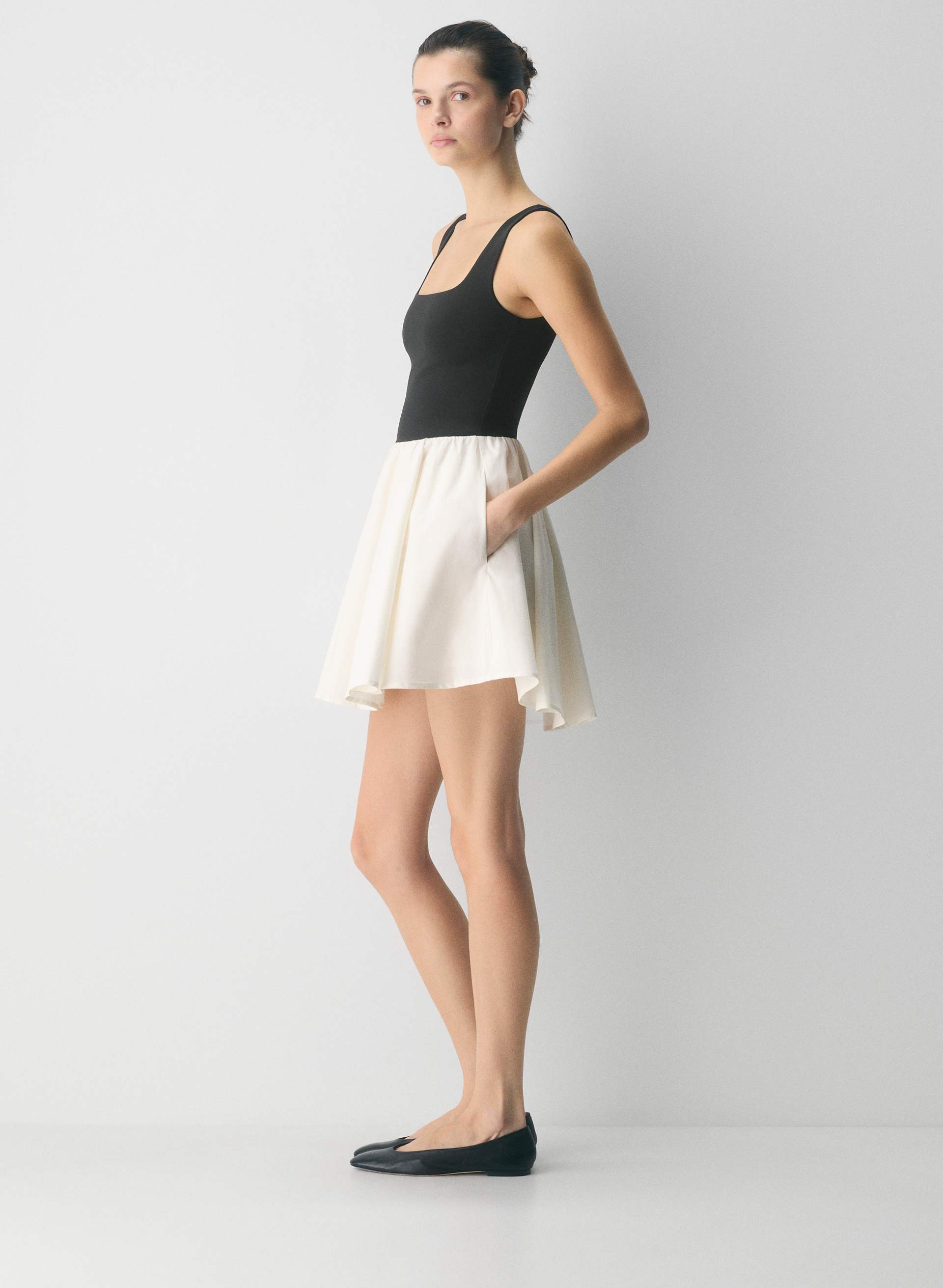 REVIVE POPLIN MINI DRESS | Aritzia