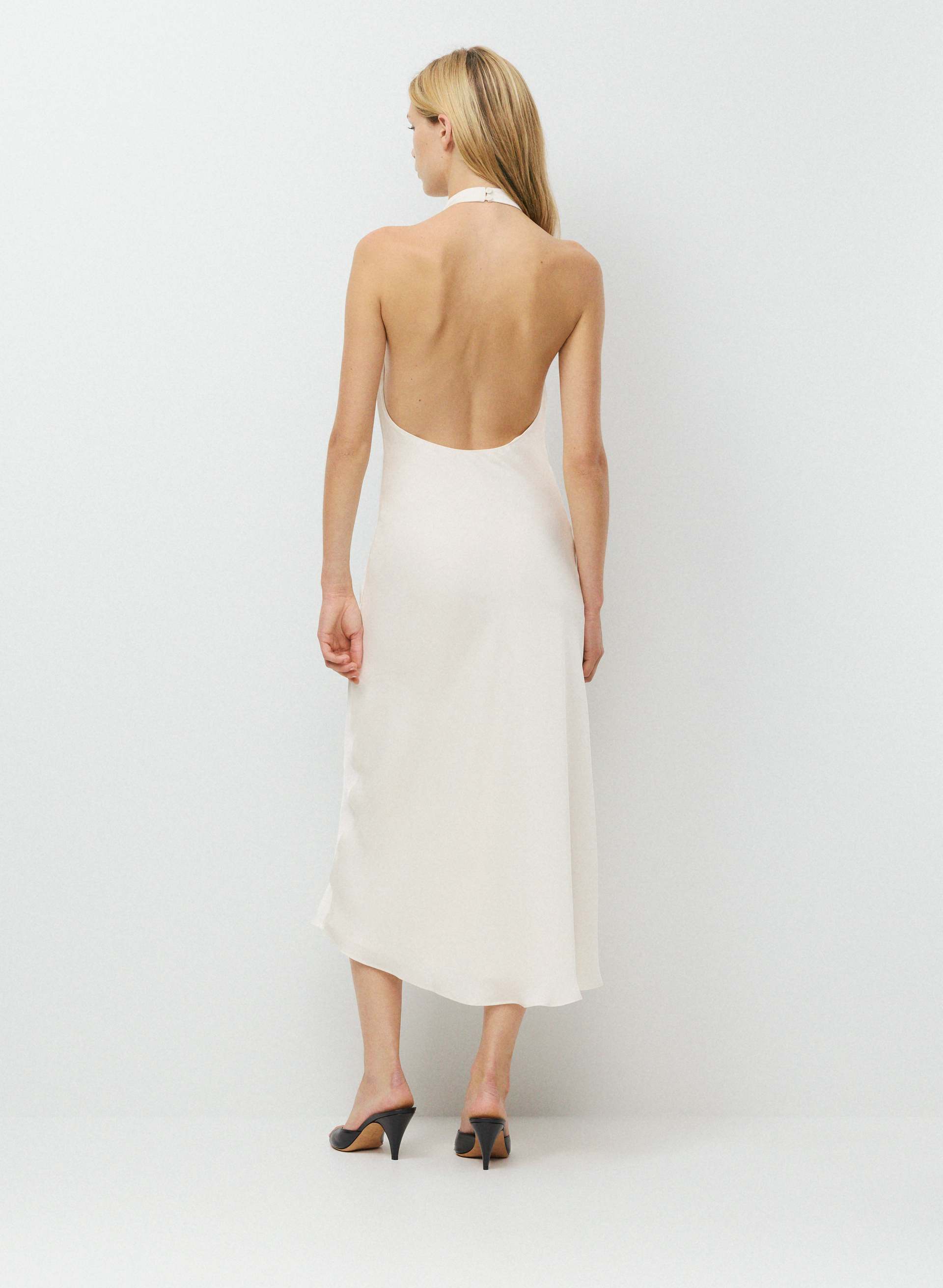 aritzia white silk dress Botanical Satin Dress