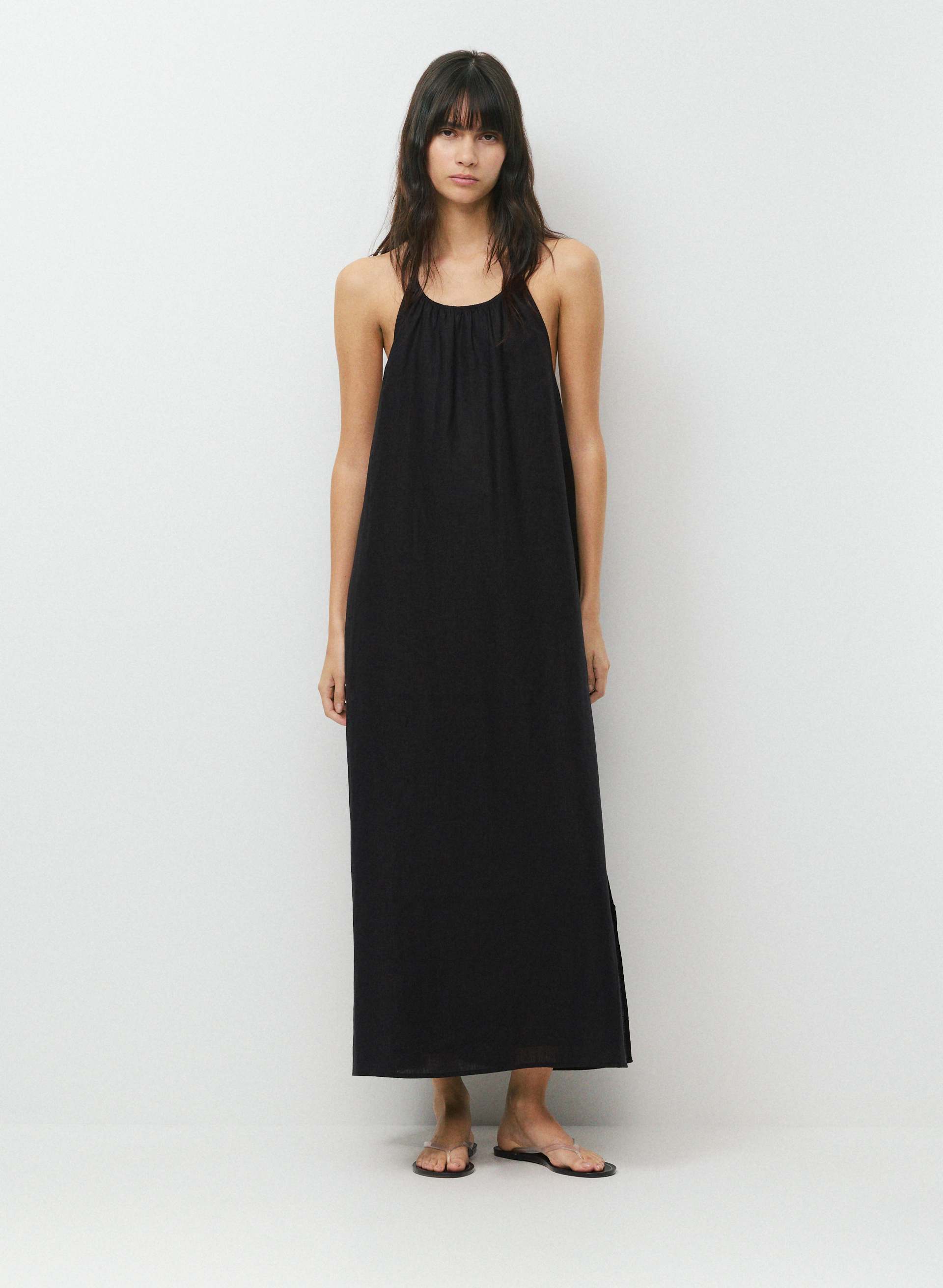 ROBE SUNPOST BAIN-DE-SOLEIL EN LIN - Robe maxi bain-de-soleil en lin. 