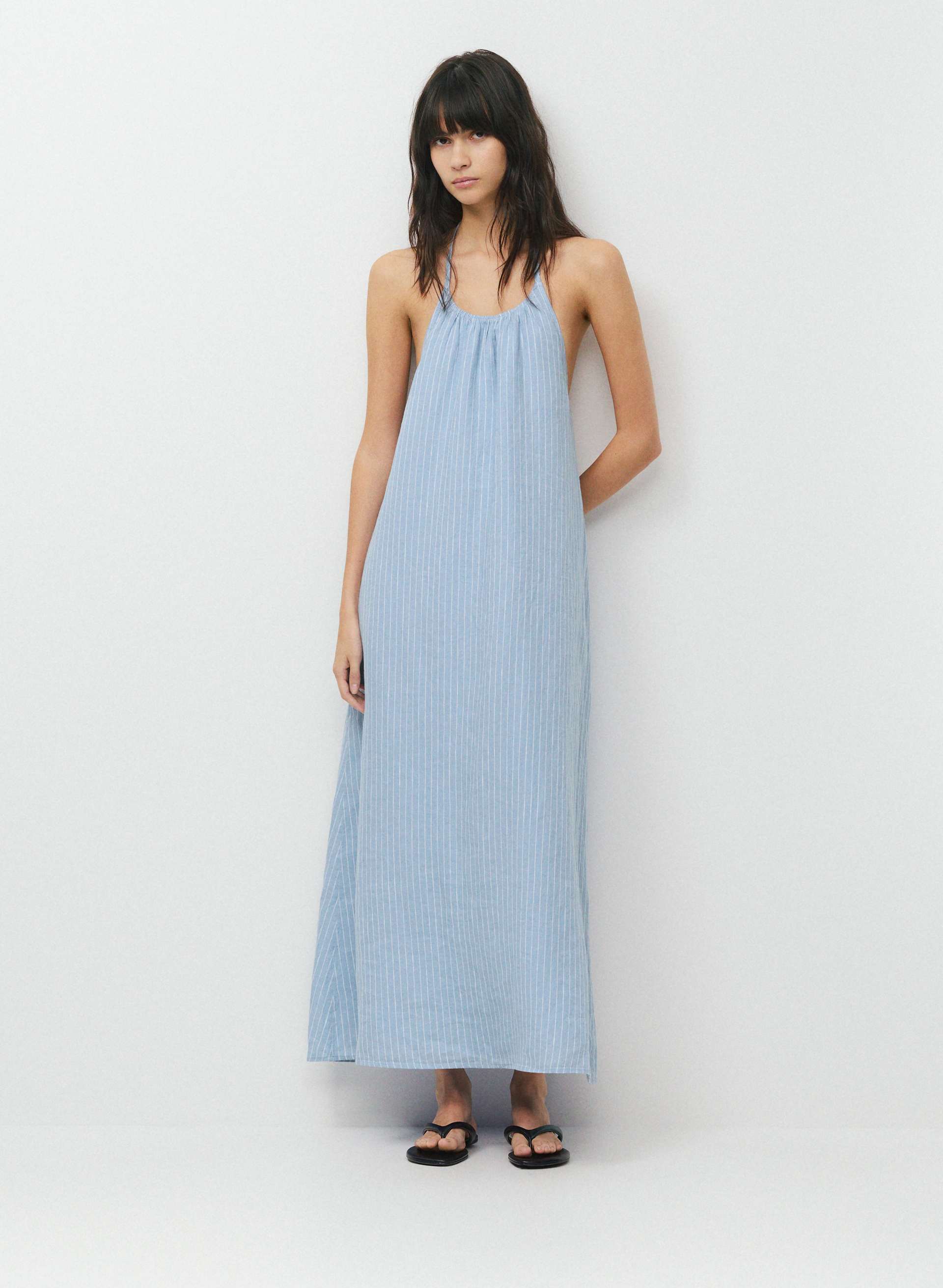 Sunpost Linen Halter Dress | Aritzia US