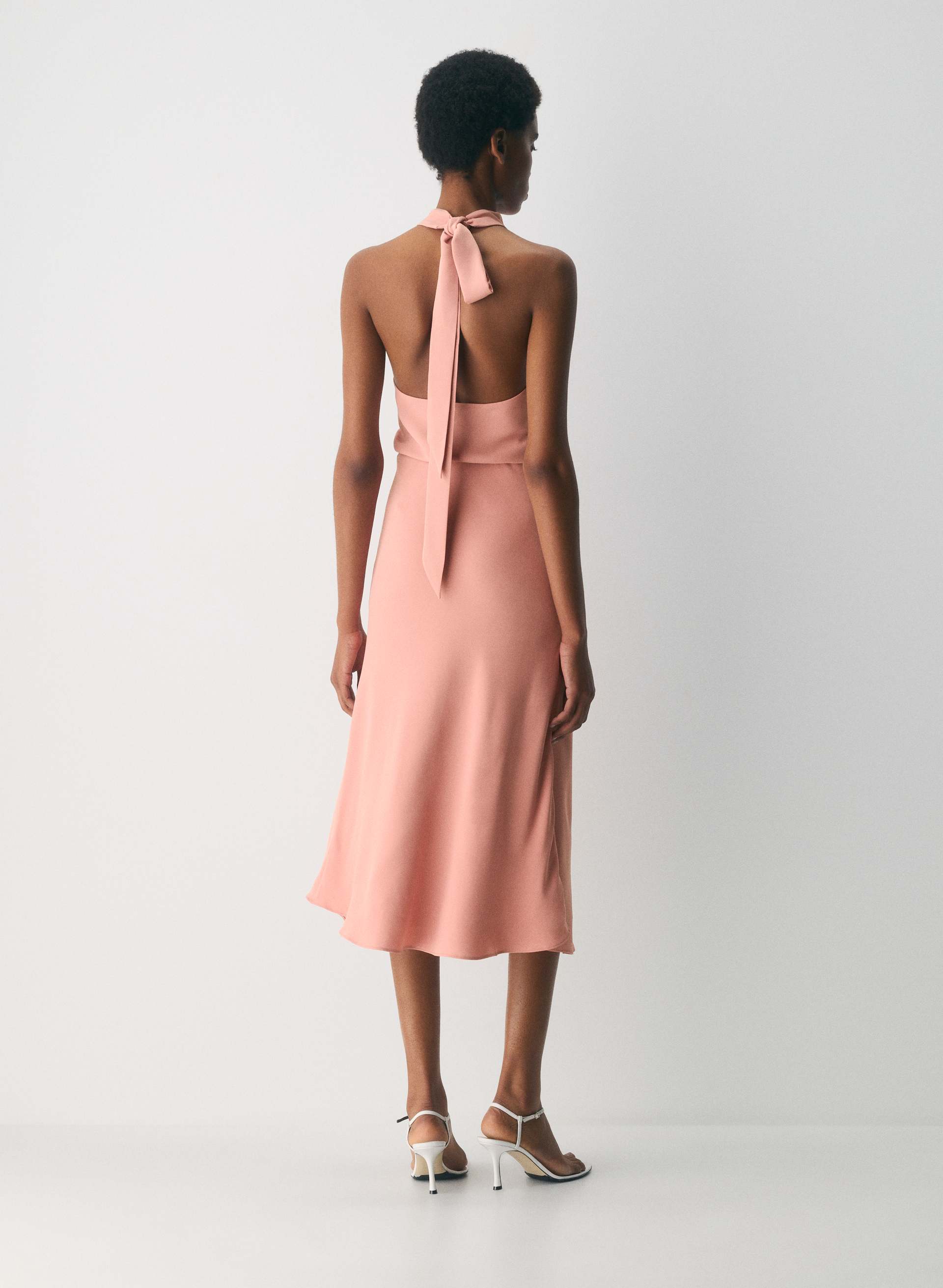 Aritzia Babaton Women's Central Halter Dress in Kiln Pink | Large