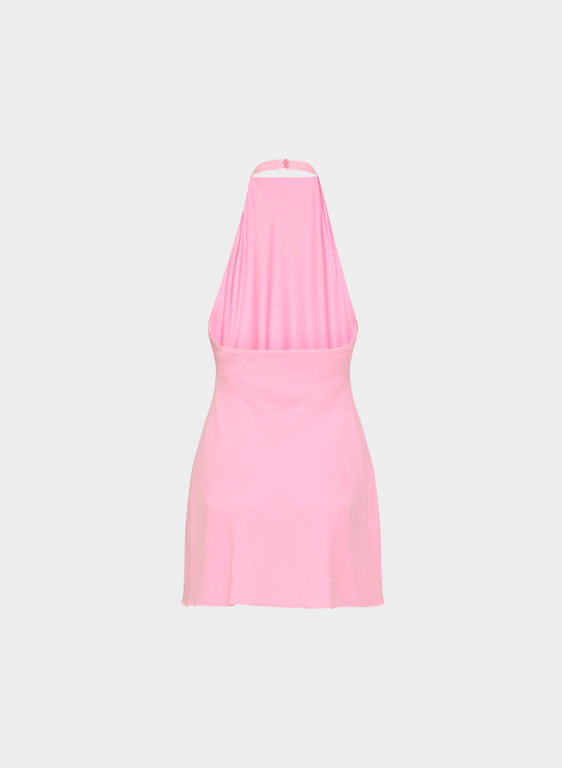 Ten Women's Fte Chiffon Audience Mini Halter Dress in Jellybean Pink | 4