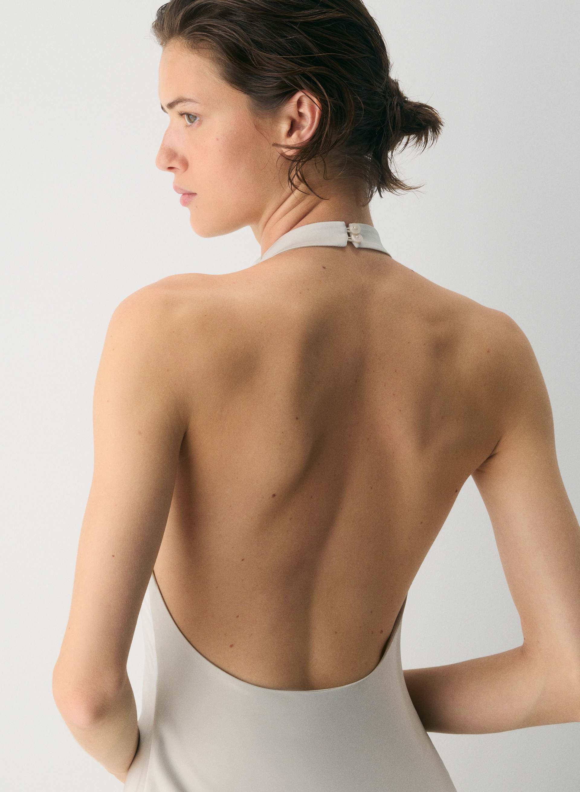 AUDIENCE SATIN FULL HALTER DRESS | Aritzia