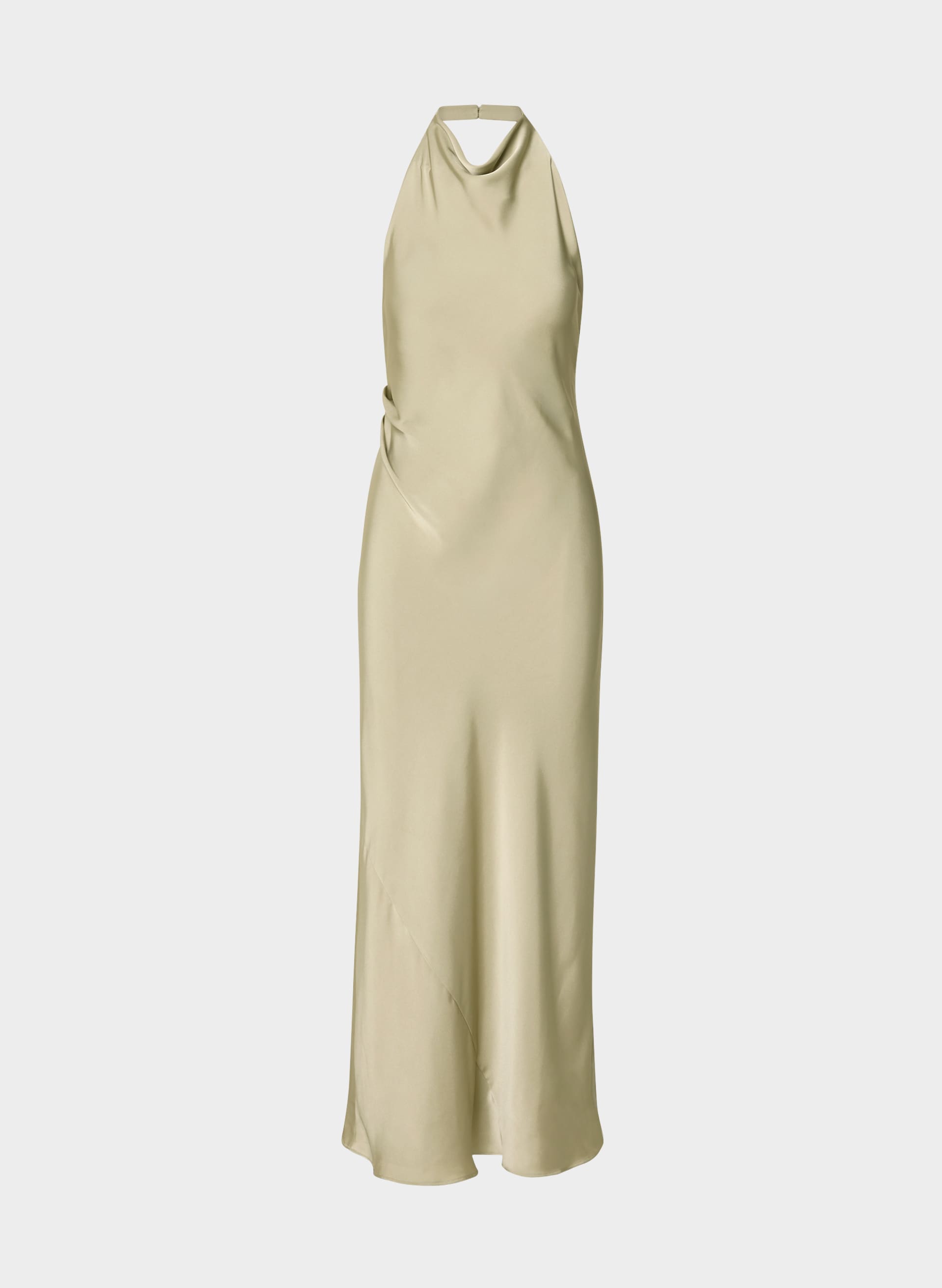 AUDIENCE SATIN FULL HALTER DRESS | Aritzia