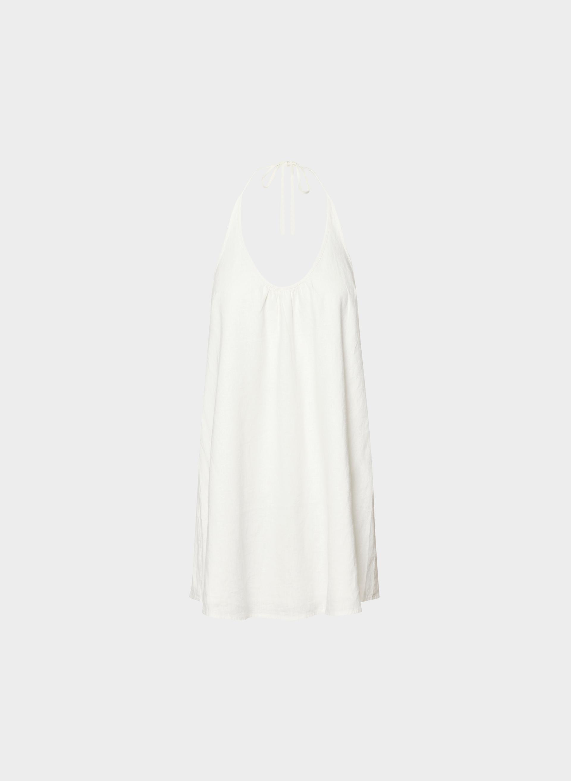 BORA LINEN HALTER DRESS | Aritzia