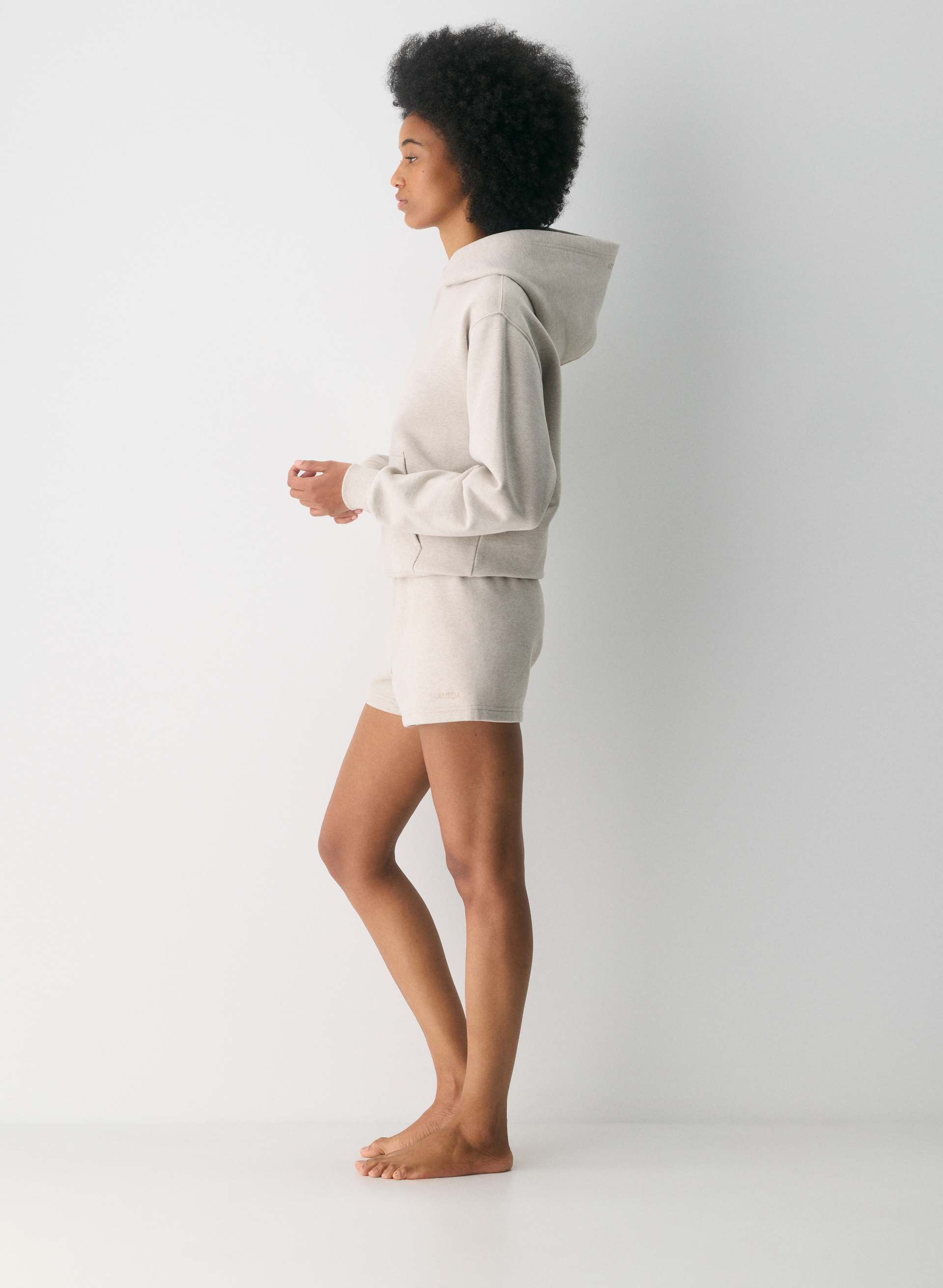 COZY SWEATFLEECE PERFECT HI-RISE MINI SHORT | Aritzia