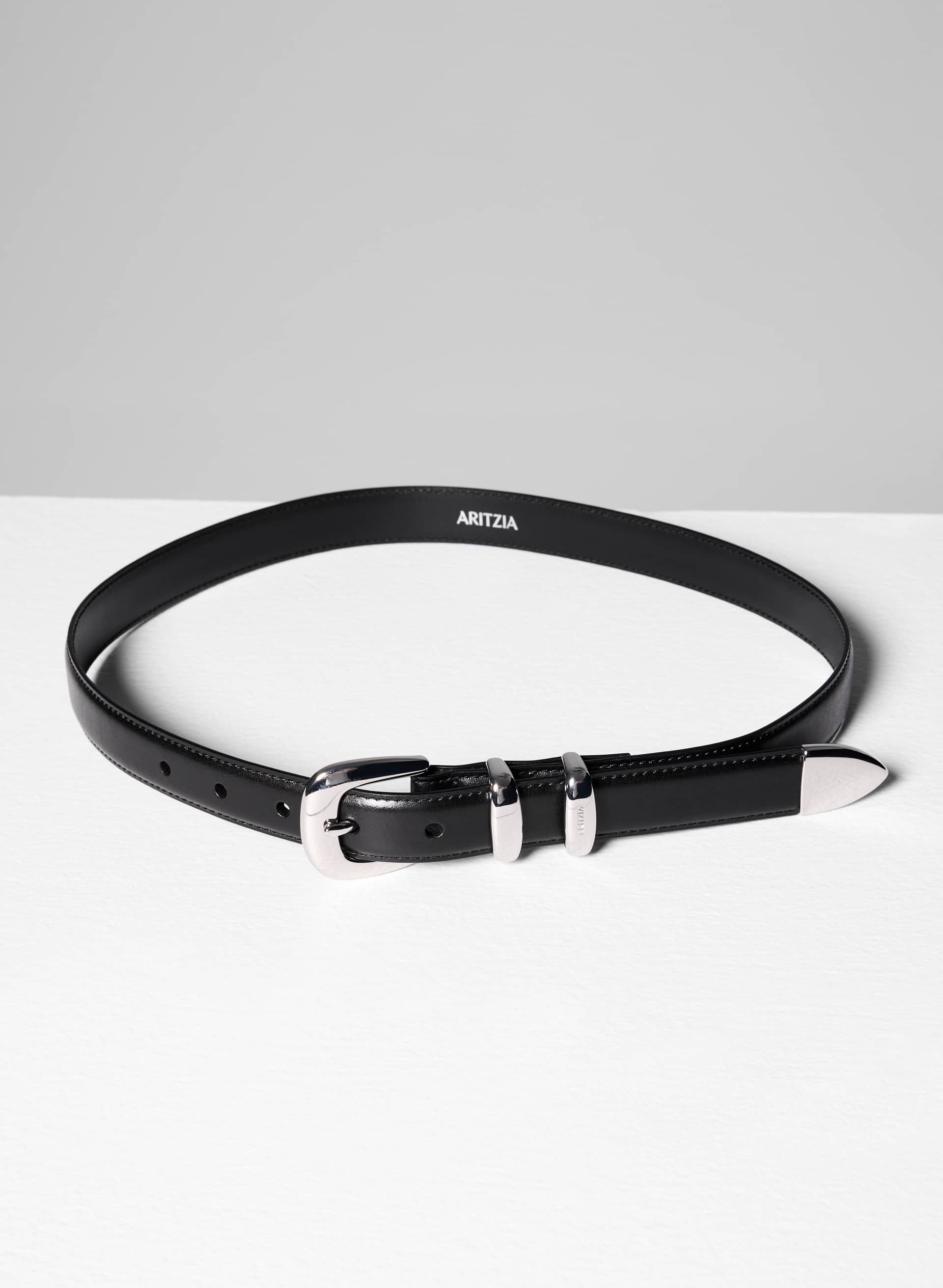 LEGENDARY SOLID BRASS LEATHER BELT | Aritzia