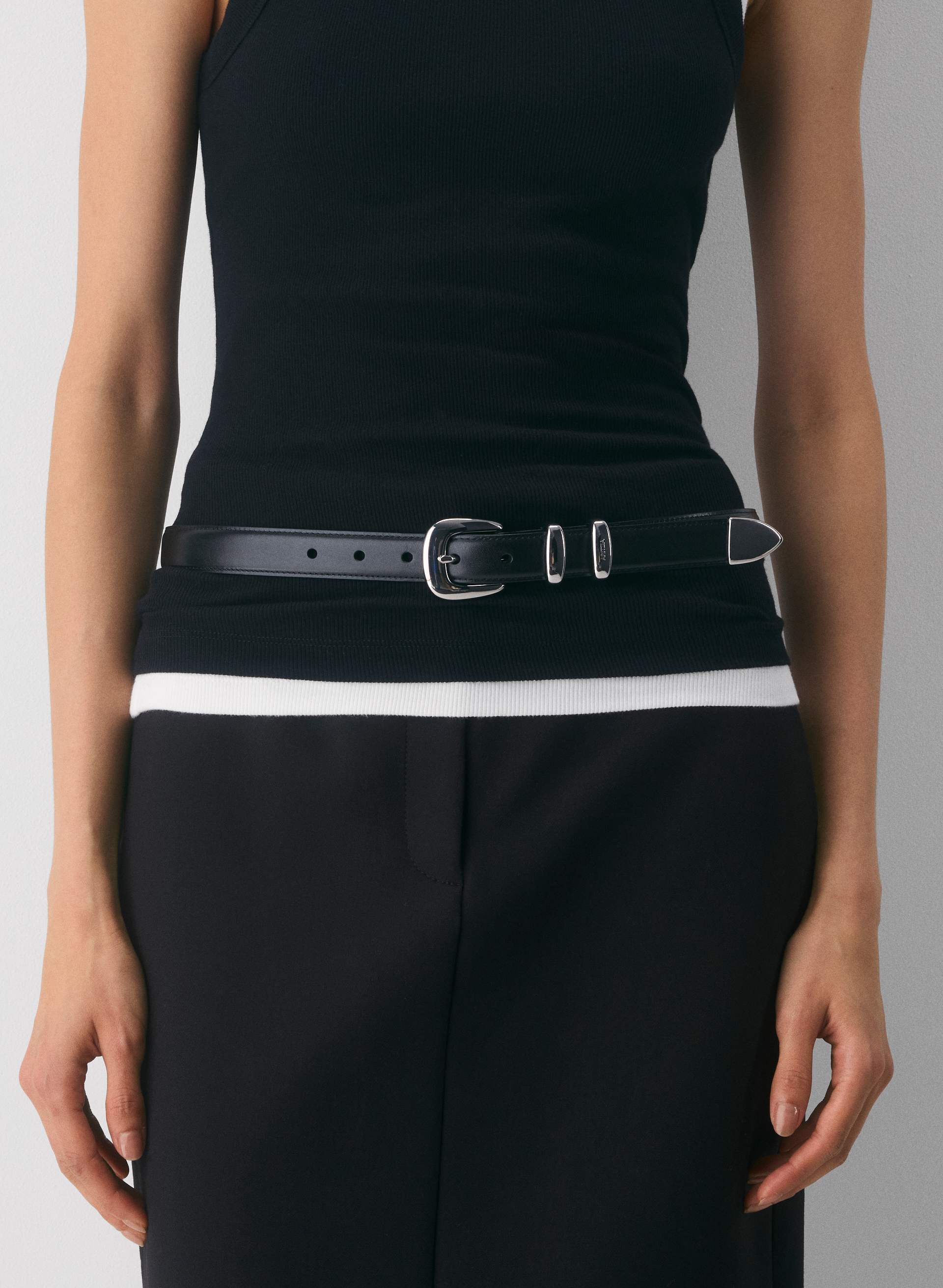 sachin and babi light blue dress Black Leather Peplum Belt | Belts For Dresses | HAUTE CUIR 77