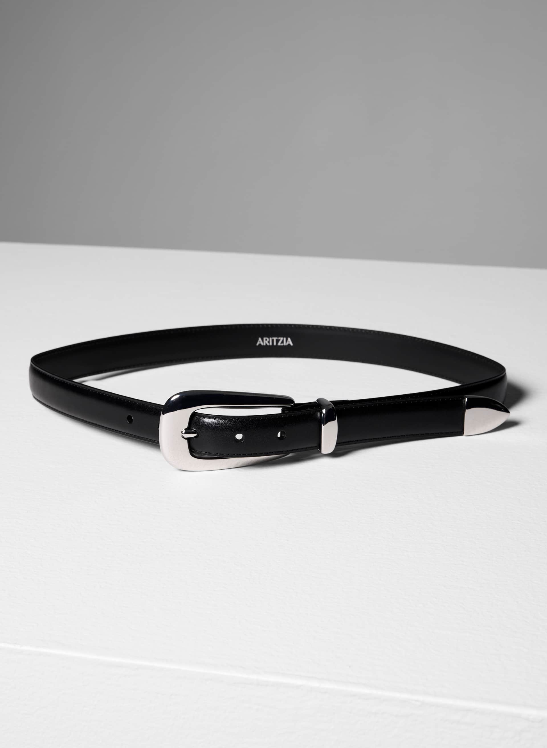 IDOL SOLID BRASS LEATHER BELT | Aritzia