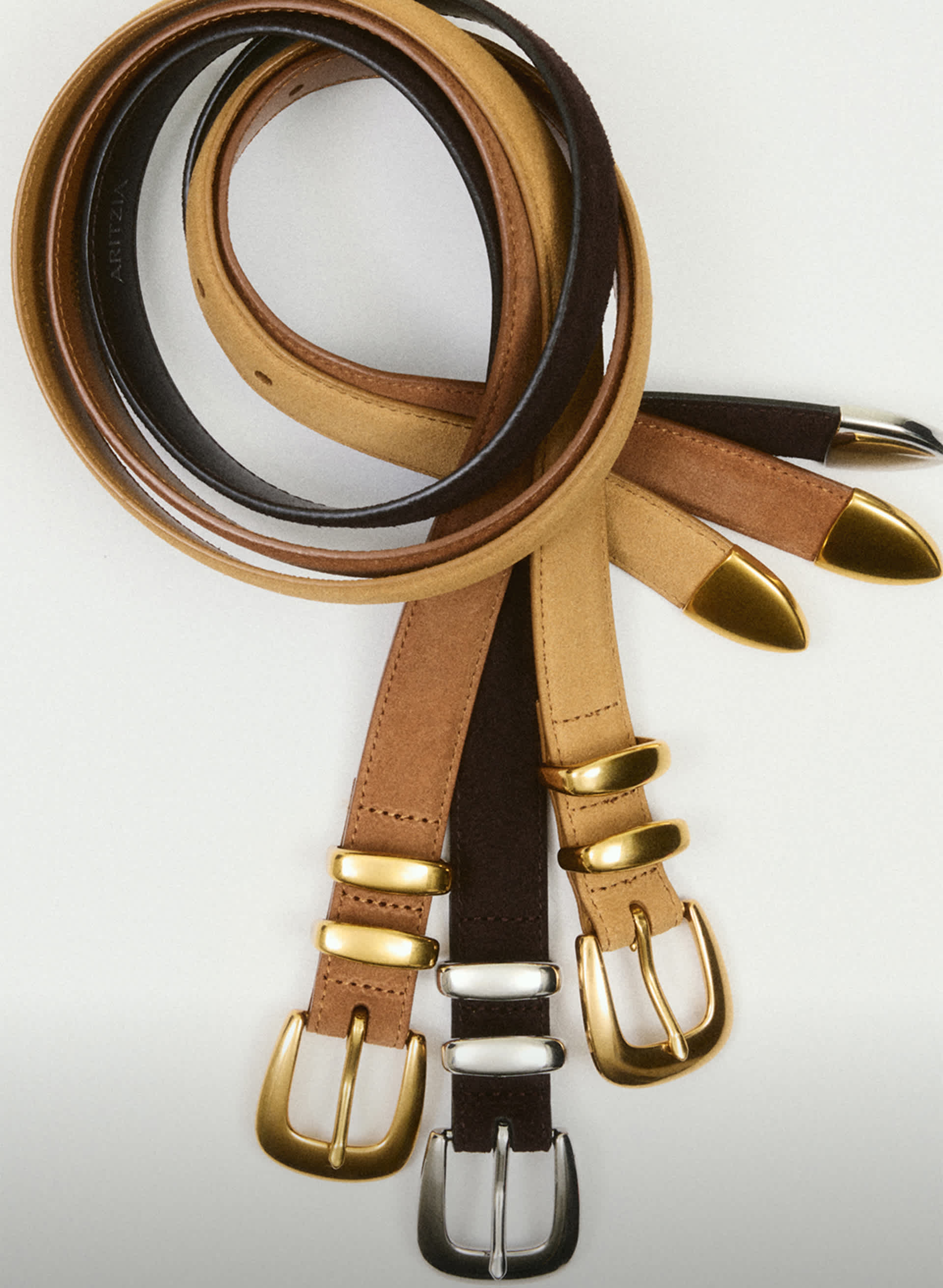 LEGENDARY SOLID BRASS SUEDE BELT | Aritzia