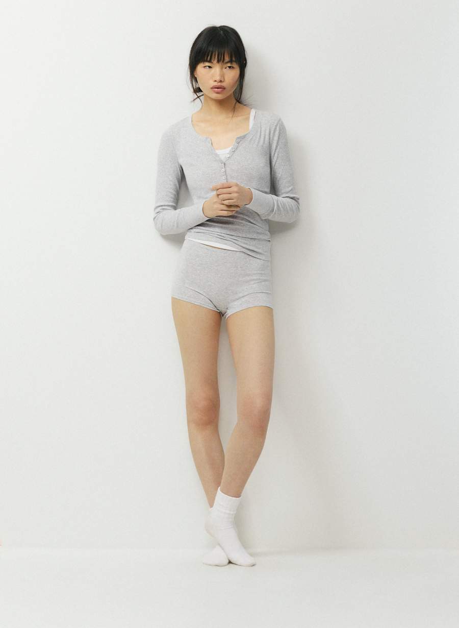 HomeStretch™ Rib Rotation Henley by Aritzia