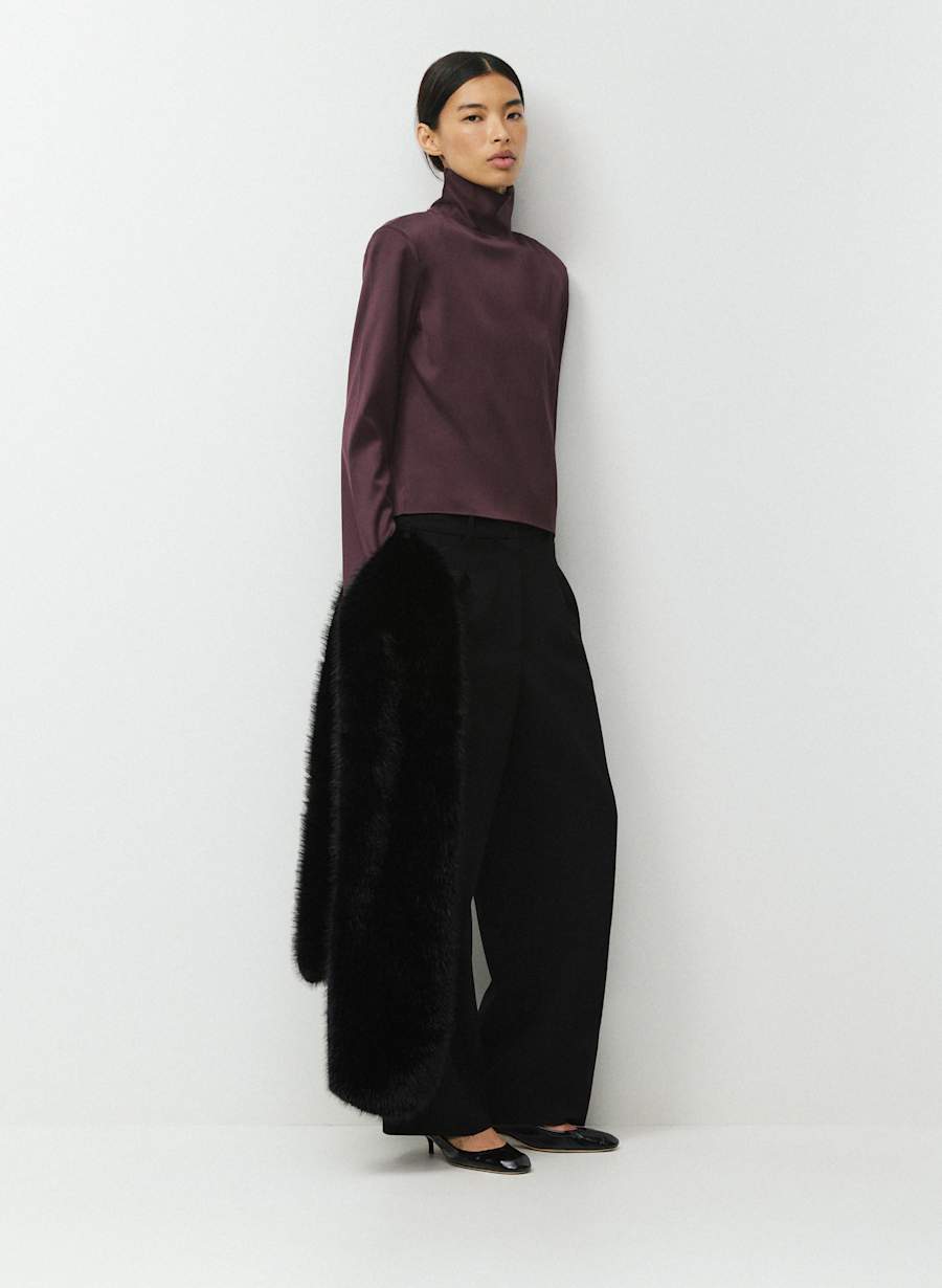 Vassar Satin Blouse by Aritzia