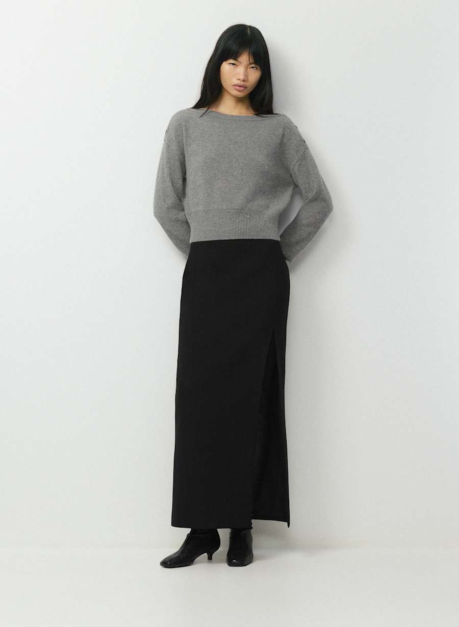 Essential Wool Cashmere Gable Sweater by Aritzia