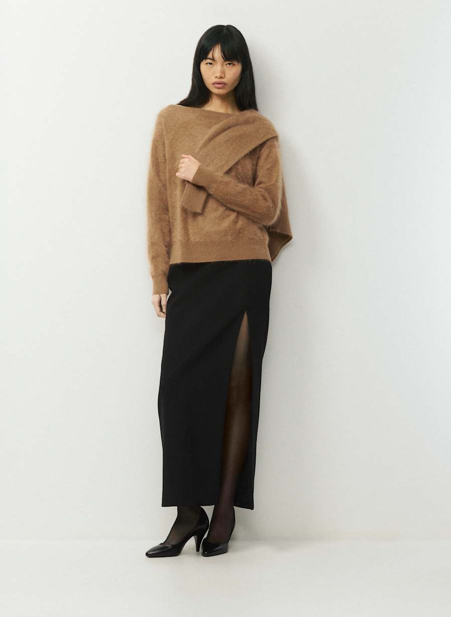 Brushed Wool Cashmere Nuance Sweater by Aritzia