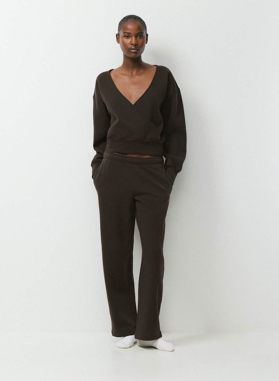 Cozy Sweatfleece Boyfriend Wrap Sweatshirt by Aritzia