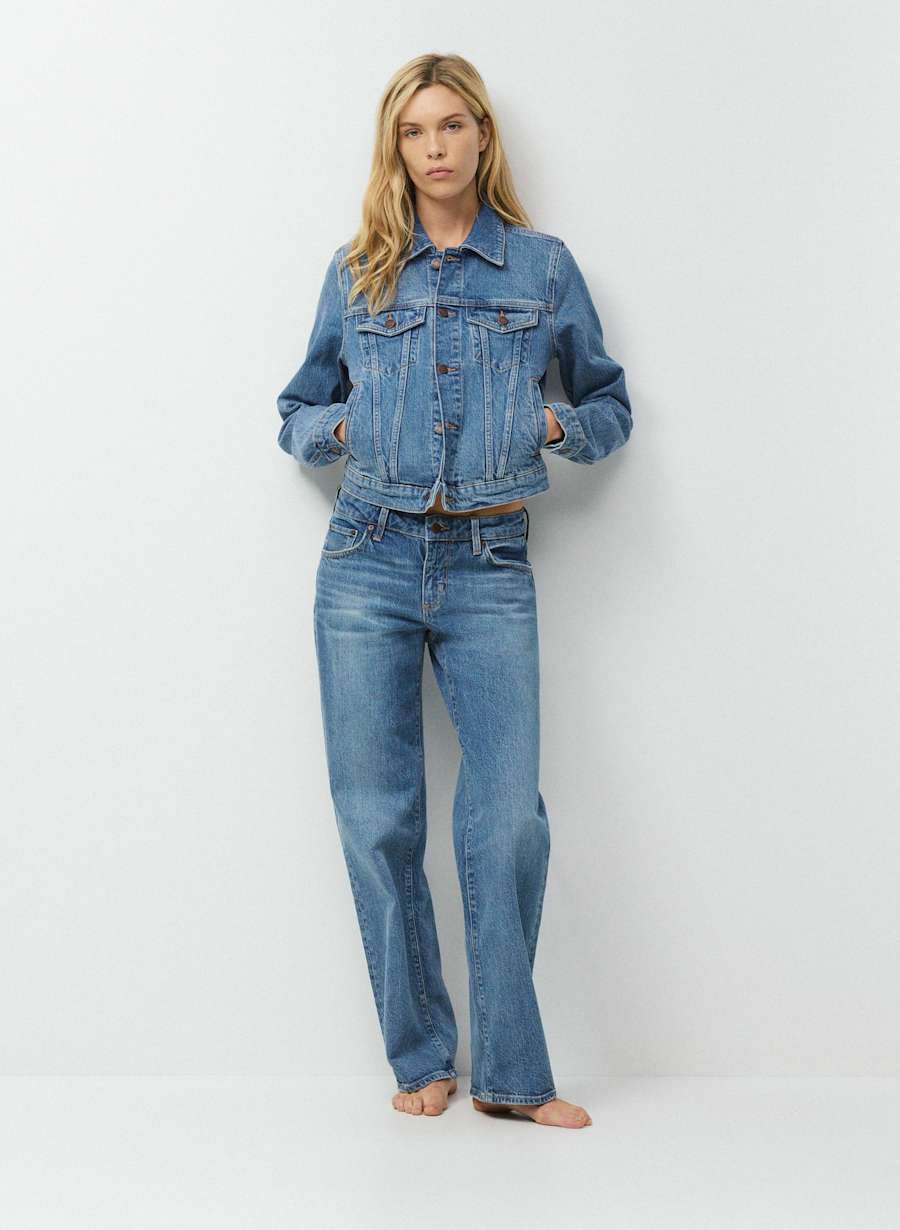 Denim Forum Toni Shrunken Denim Jacket by Aritzia