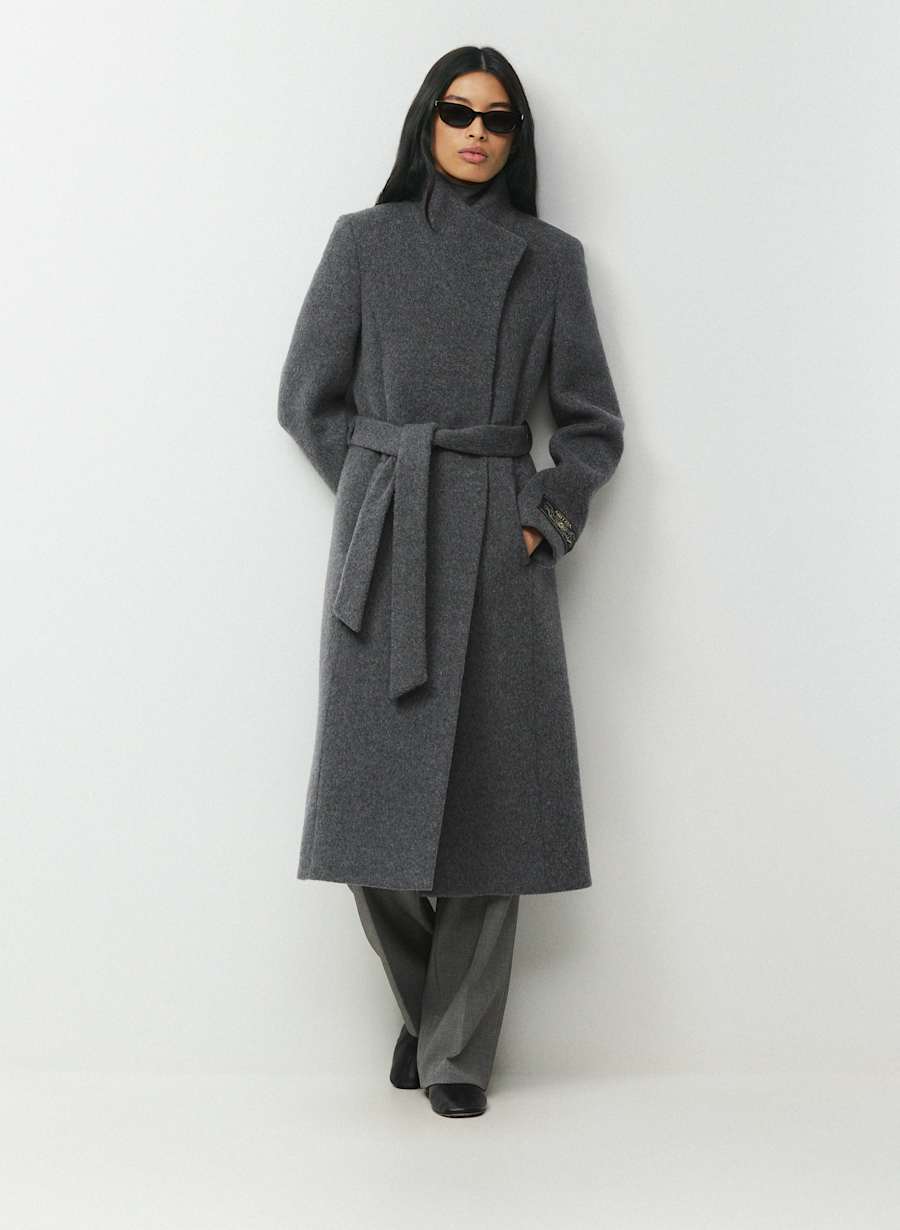 The Connor Long Coat - Brushed Wool Cashmere by Aritzia