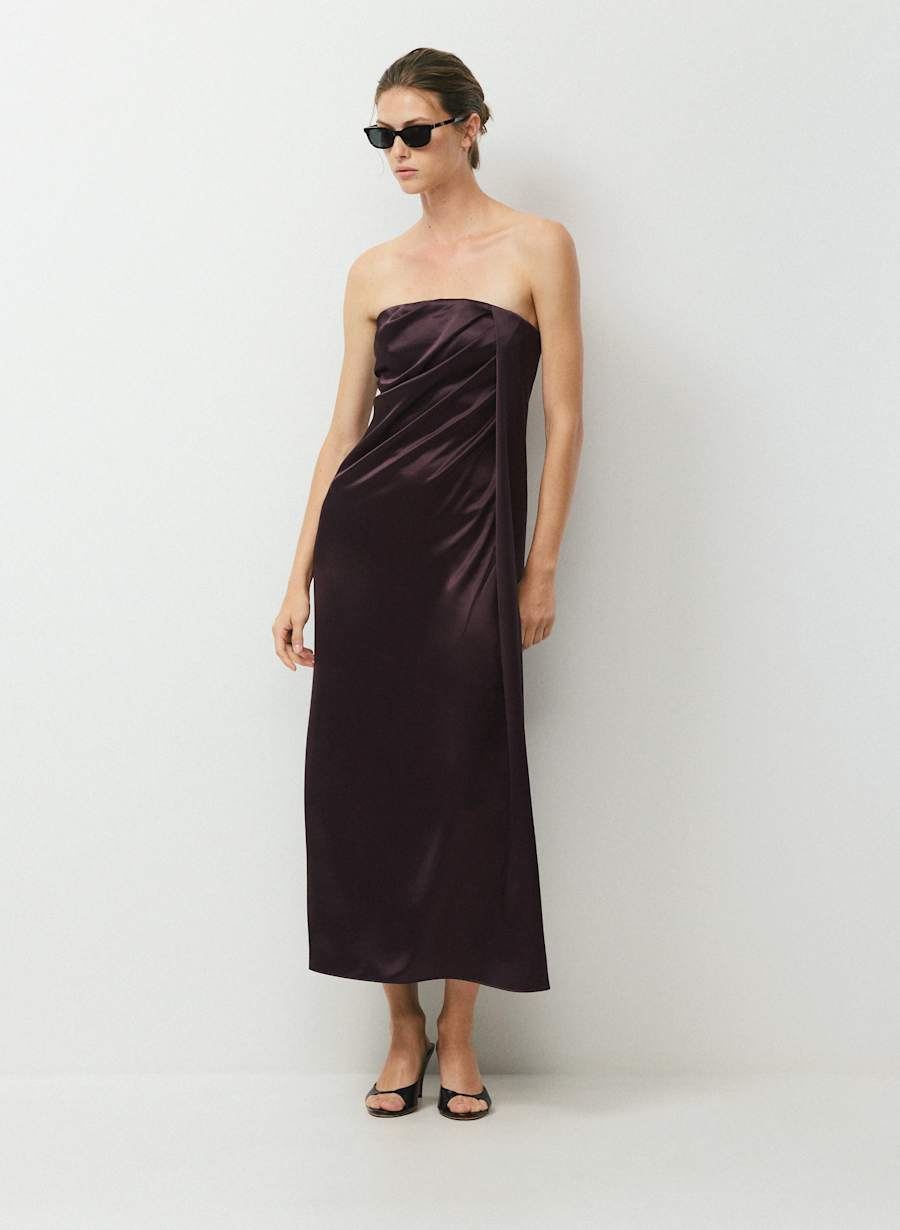 Event Satin Dress by Aritzia