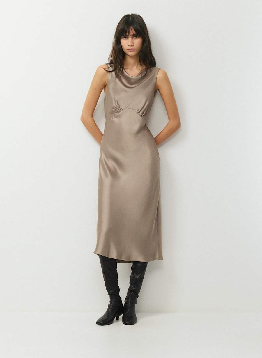 Reunion Satin Dress by Aritzia