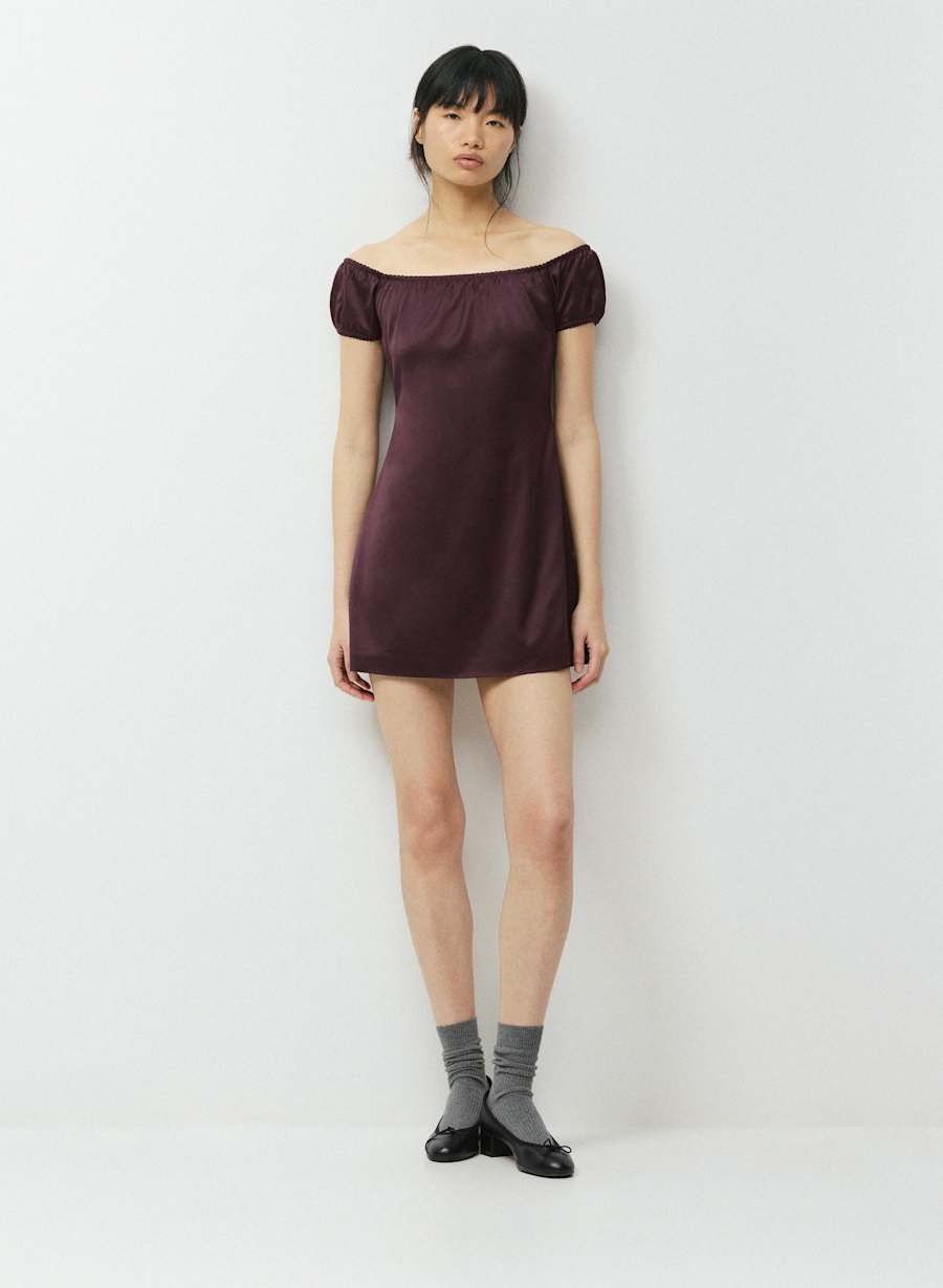 Sonnet Satin Dress by Aritzia