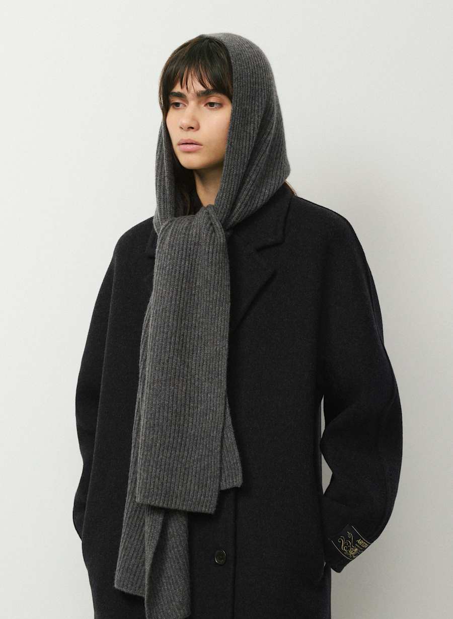 Wool Cashmere Bequest Hooded Scarf by Aritzia