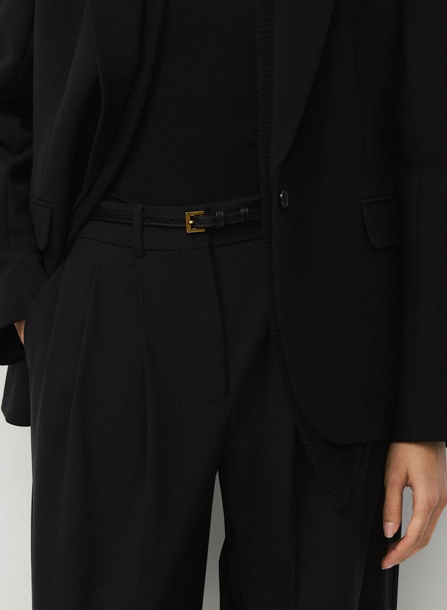 Descent Solid Brass Leather Belt by Aritzia